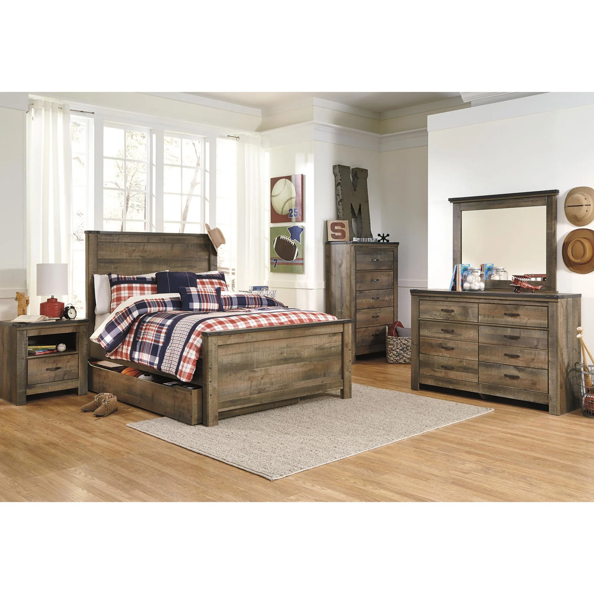 Trinell 5 Piece Full Storage Bed - Brown - Image 10
