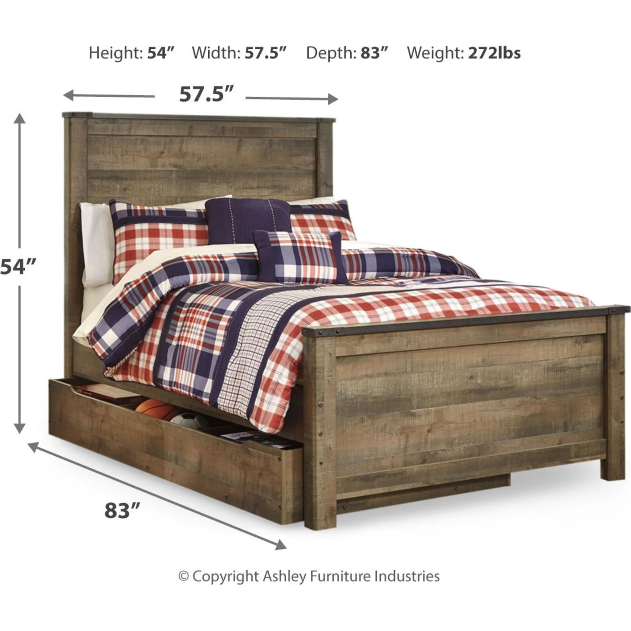 Trinell 5 Piece Full Storage Bed - Brown - Image 16