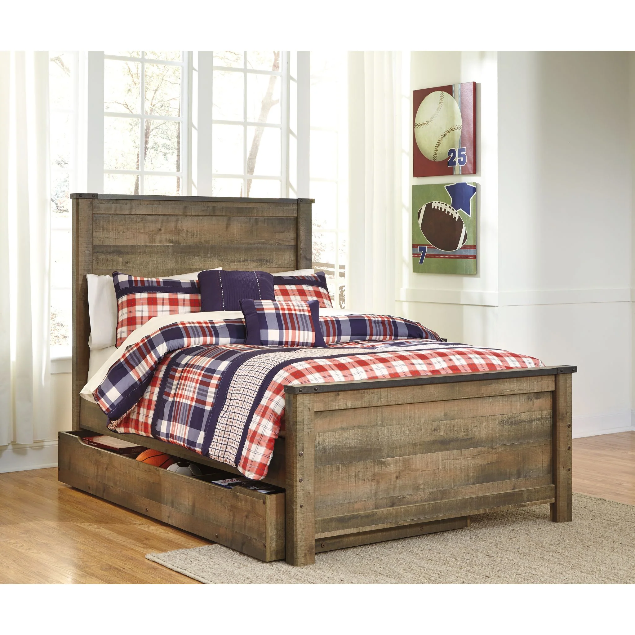 Trinell 5 Piece Full Storage Bed - Brown - Image 2