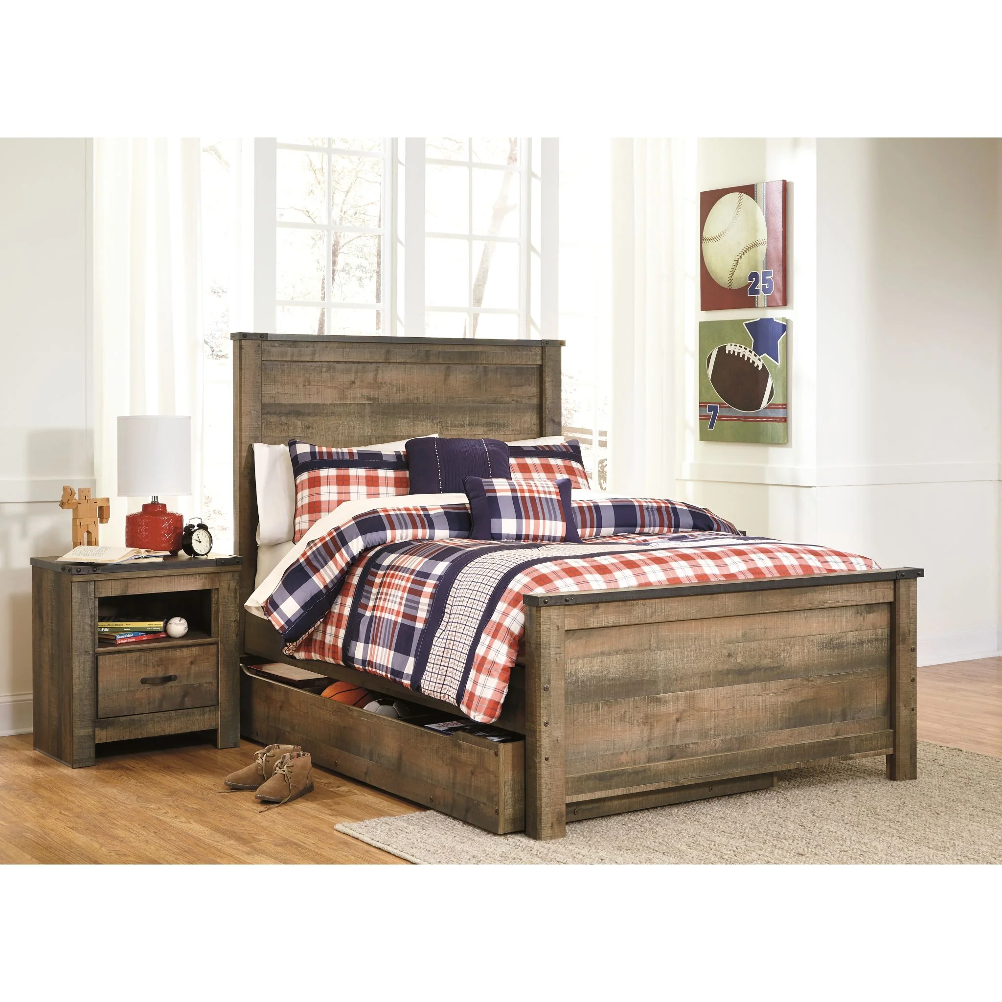 Trinell 5 Piece Full Storage Bed - Brown - Image 5
