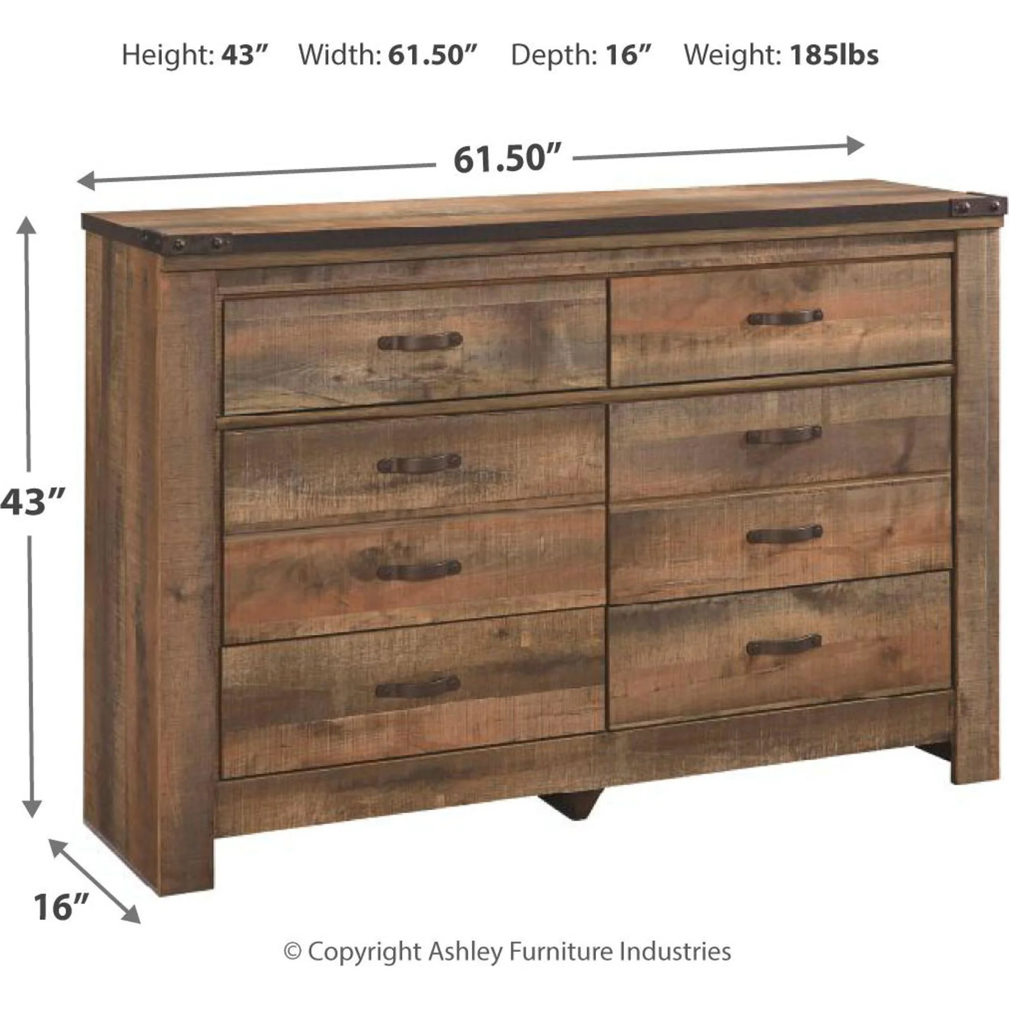 Trinell Dresser - Brown - Image 4
