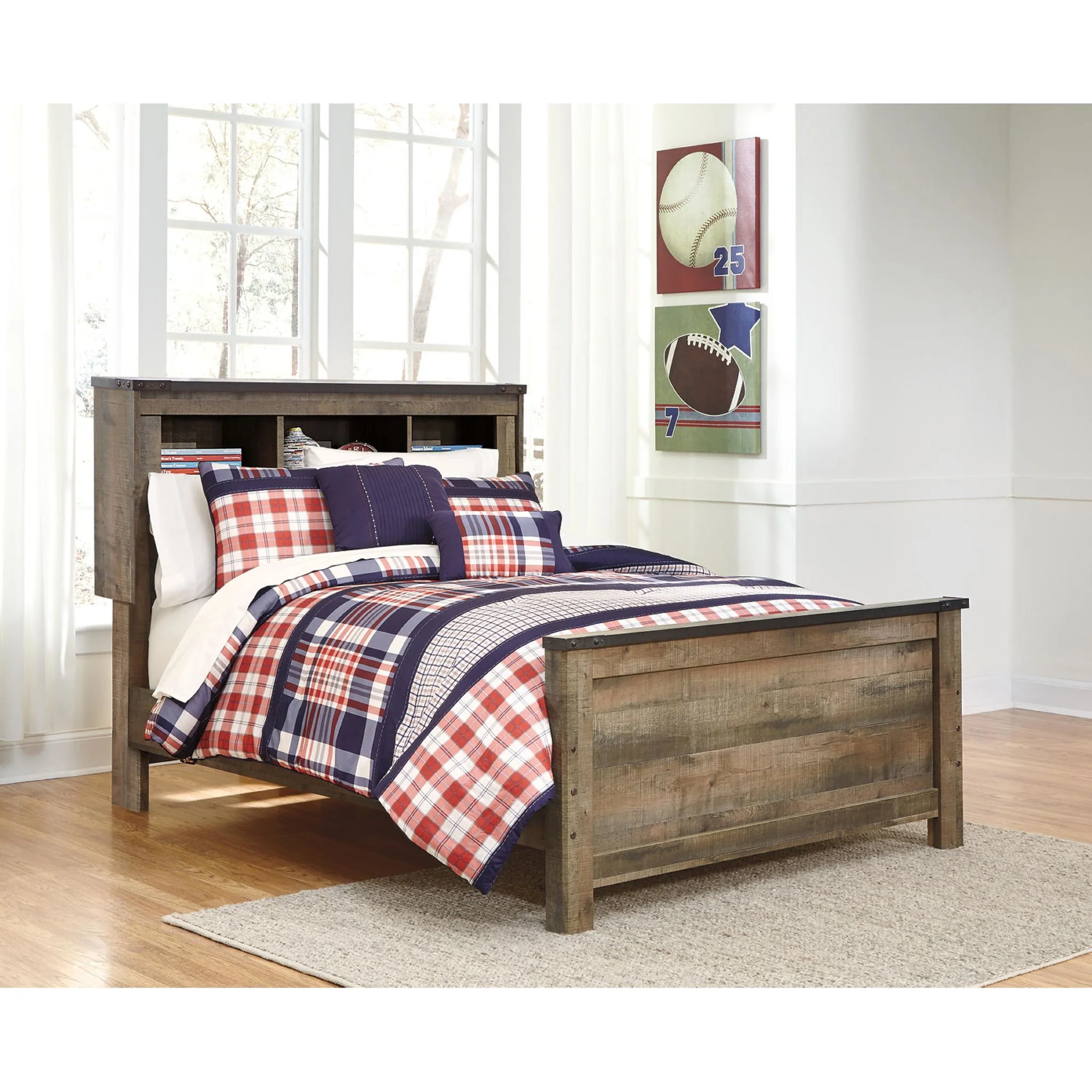 Trinell Full Bookcase Bed - Brown - Image 2
