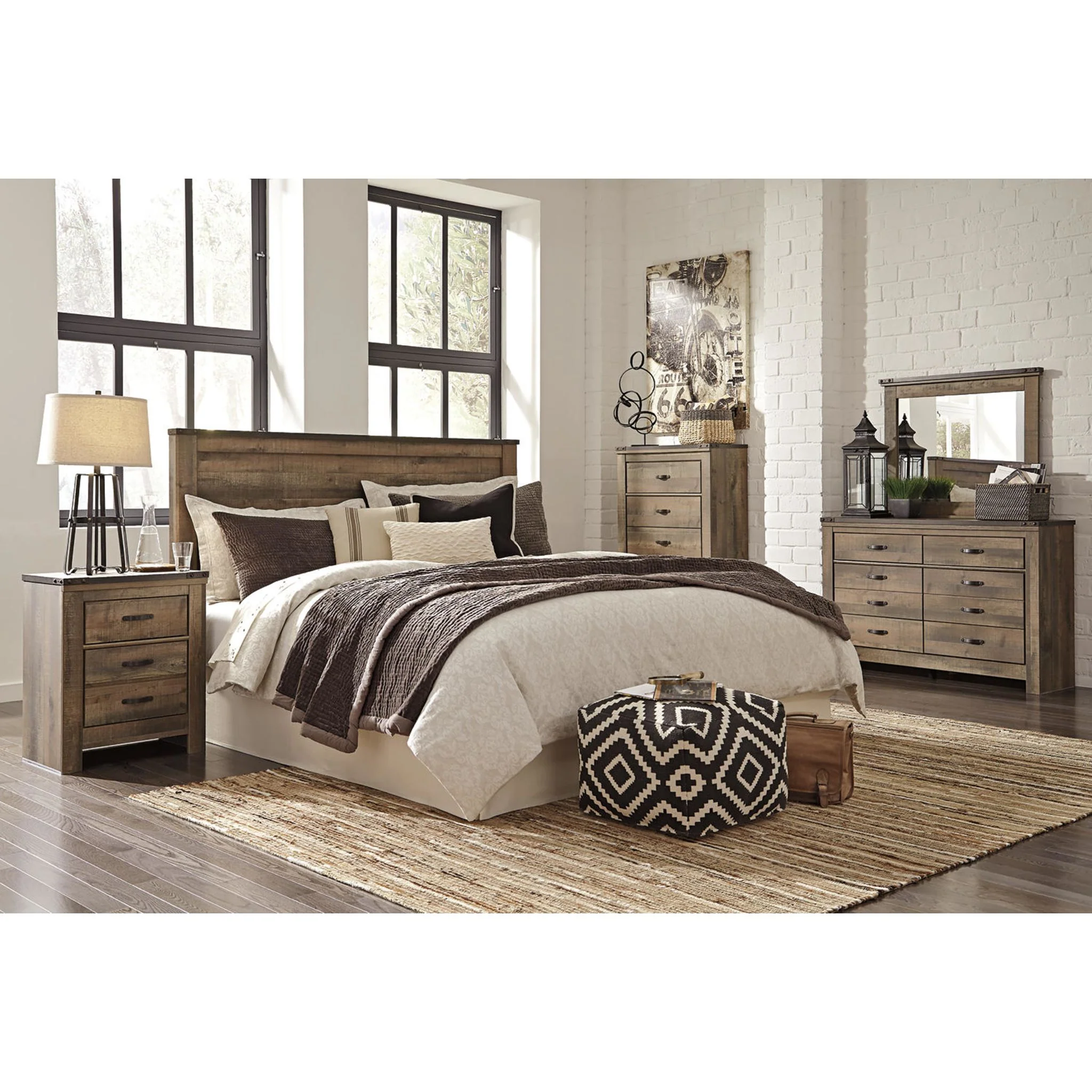 Trinell King Panel Headboard - Rustic - Image 11