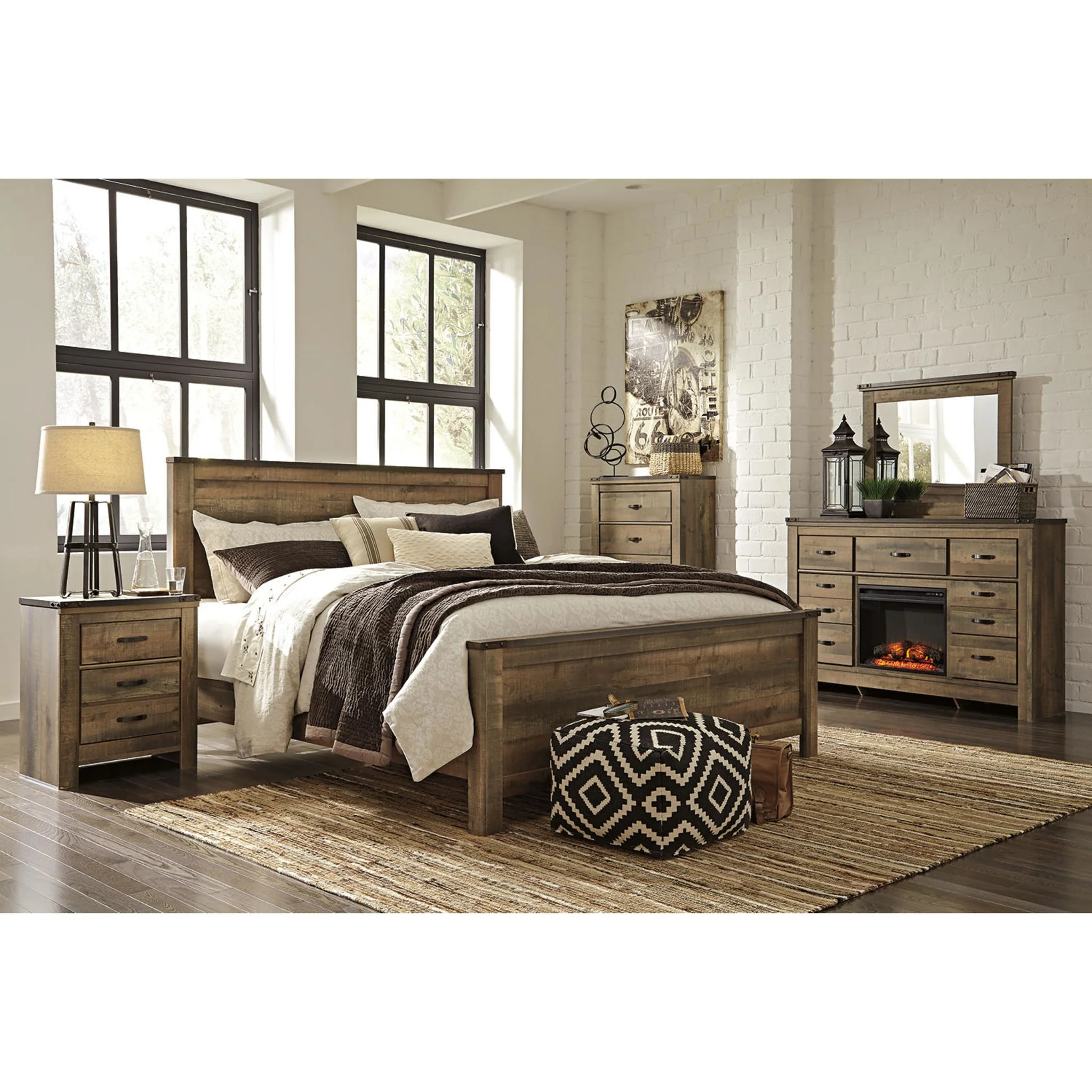 Trinell King Panel Headboard - Rustic - Image 12
