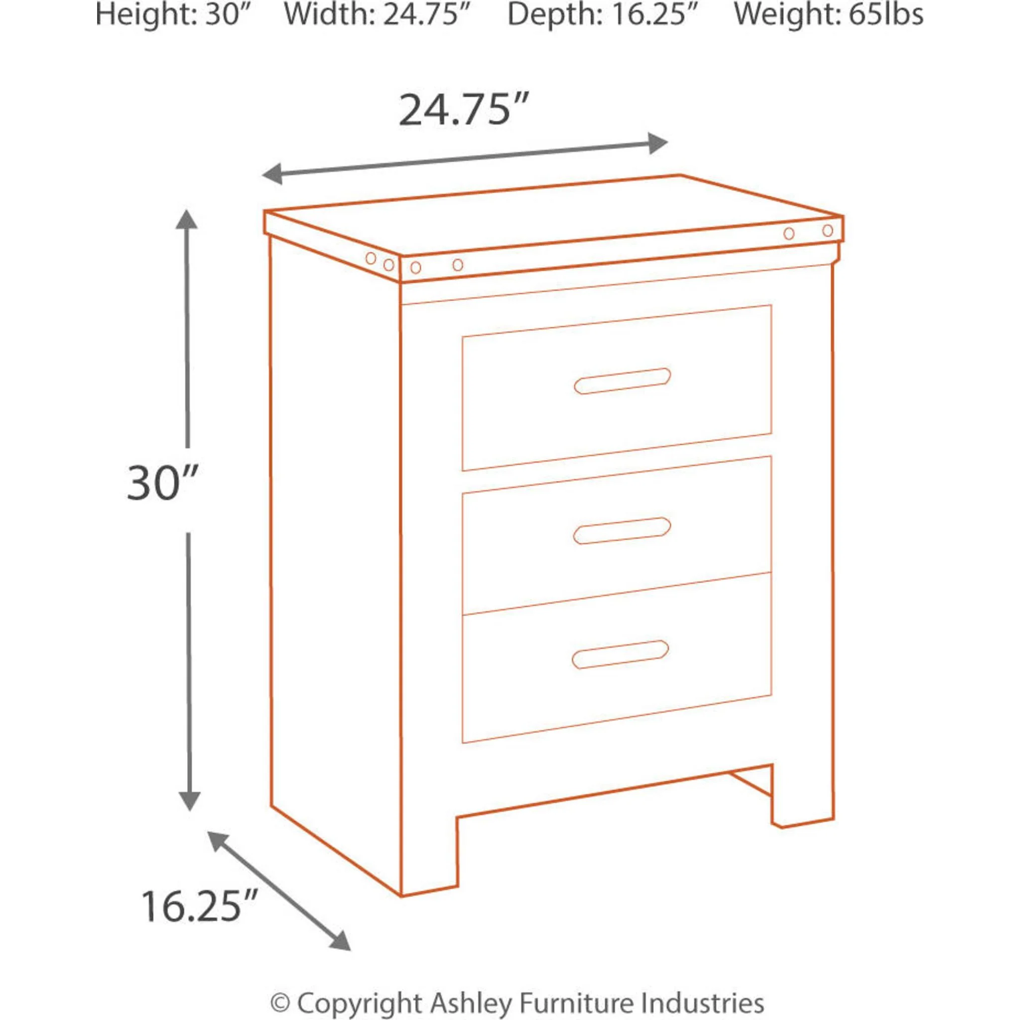Trinell Nightstand - Rustic - Image 12