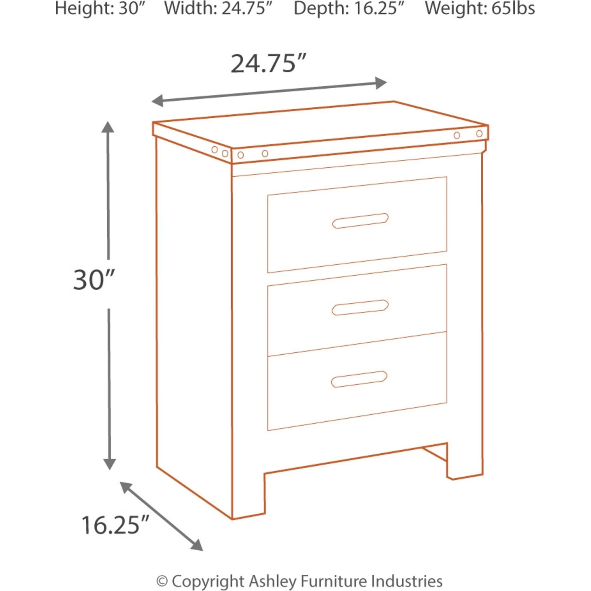Trinell Nightstand - Rustic - Image 5