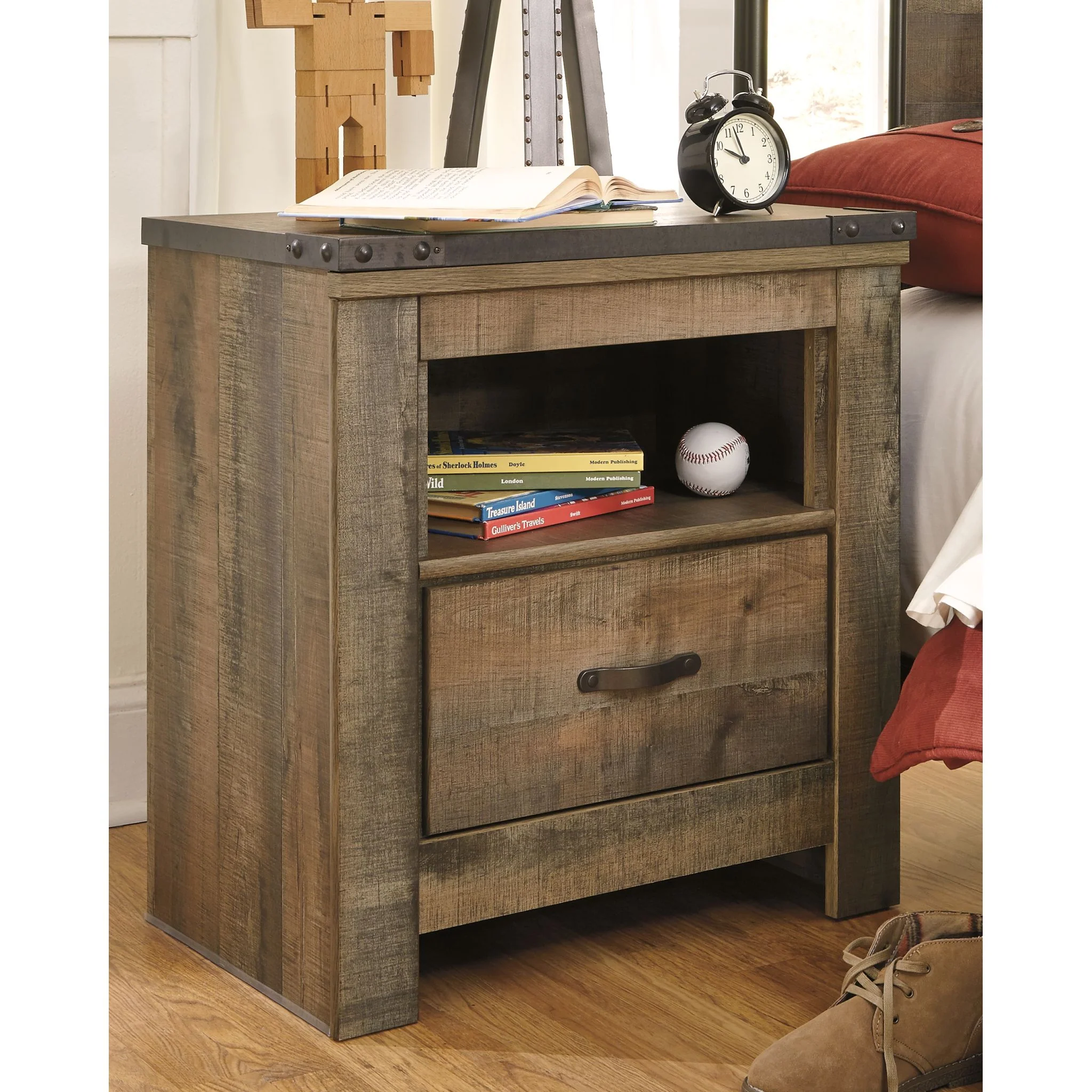 Trinell Nightstand - Rustic - Image 2
