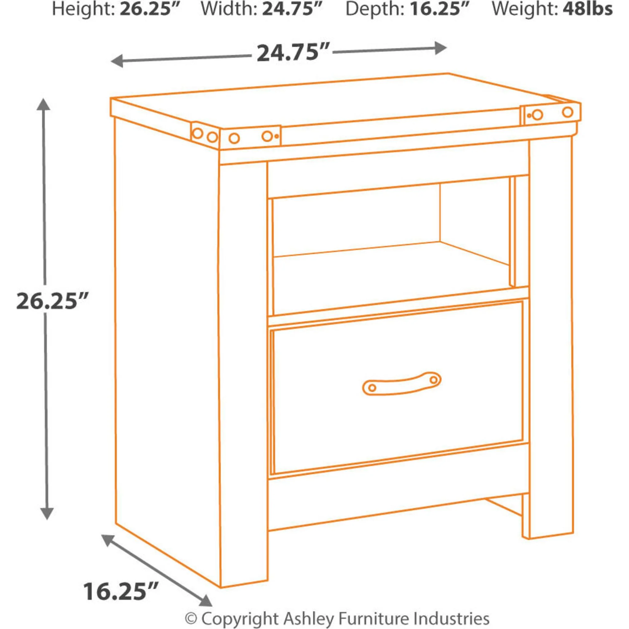 Trinell Nightstand - Rustic - Image 41