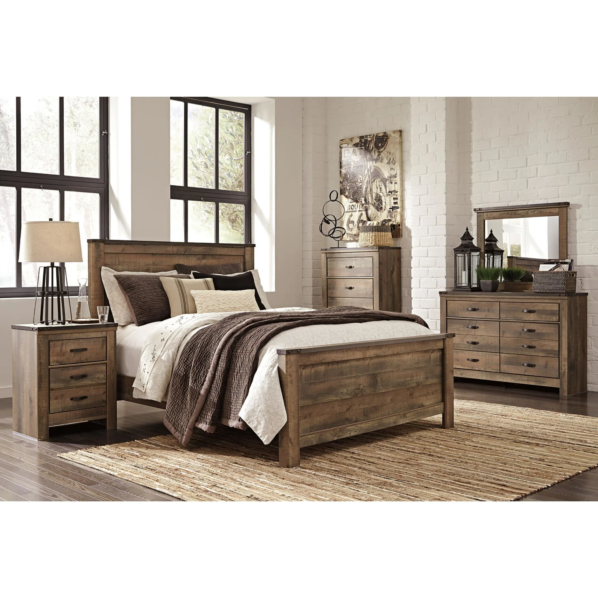 Trinell Panel Bed - Brown - Image 11