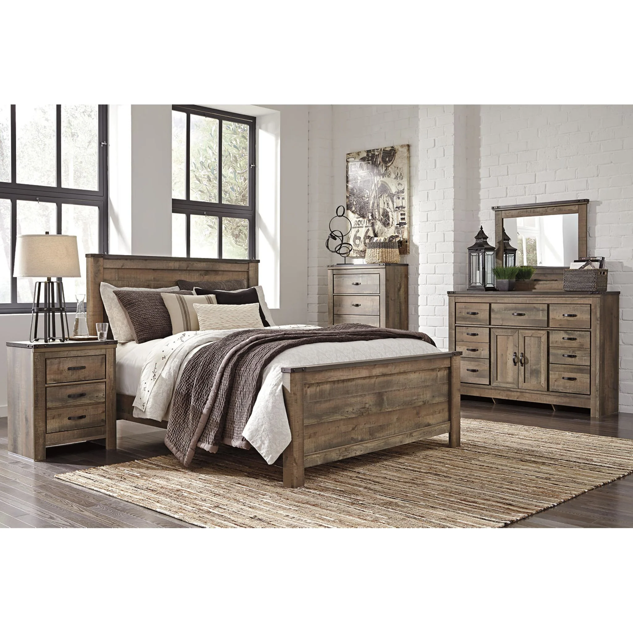 Trinell Panel Bed - Brown - Image 14