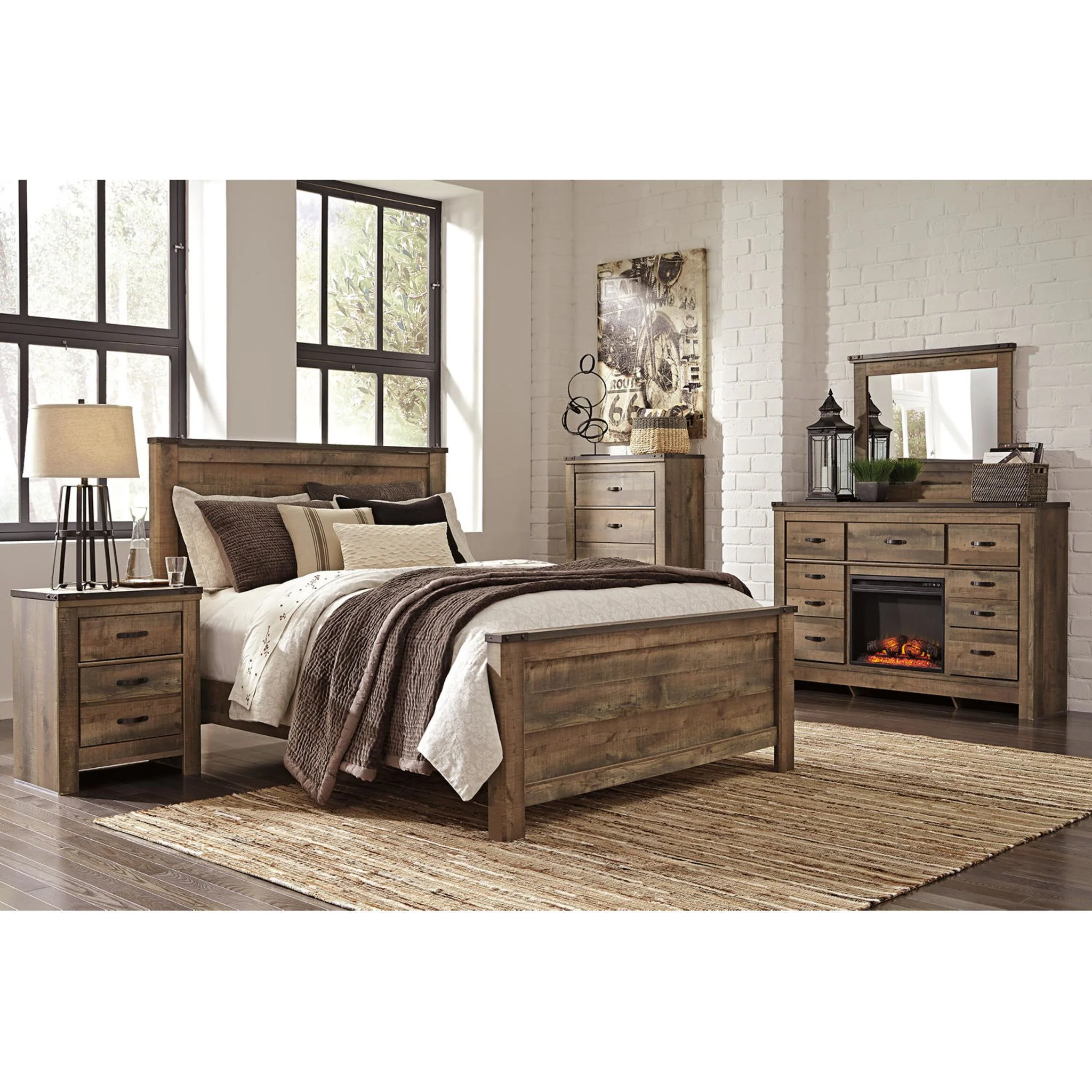 Trinell Panel Bed - Brown - Image 15