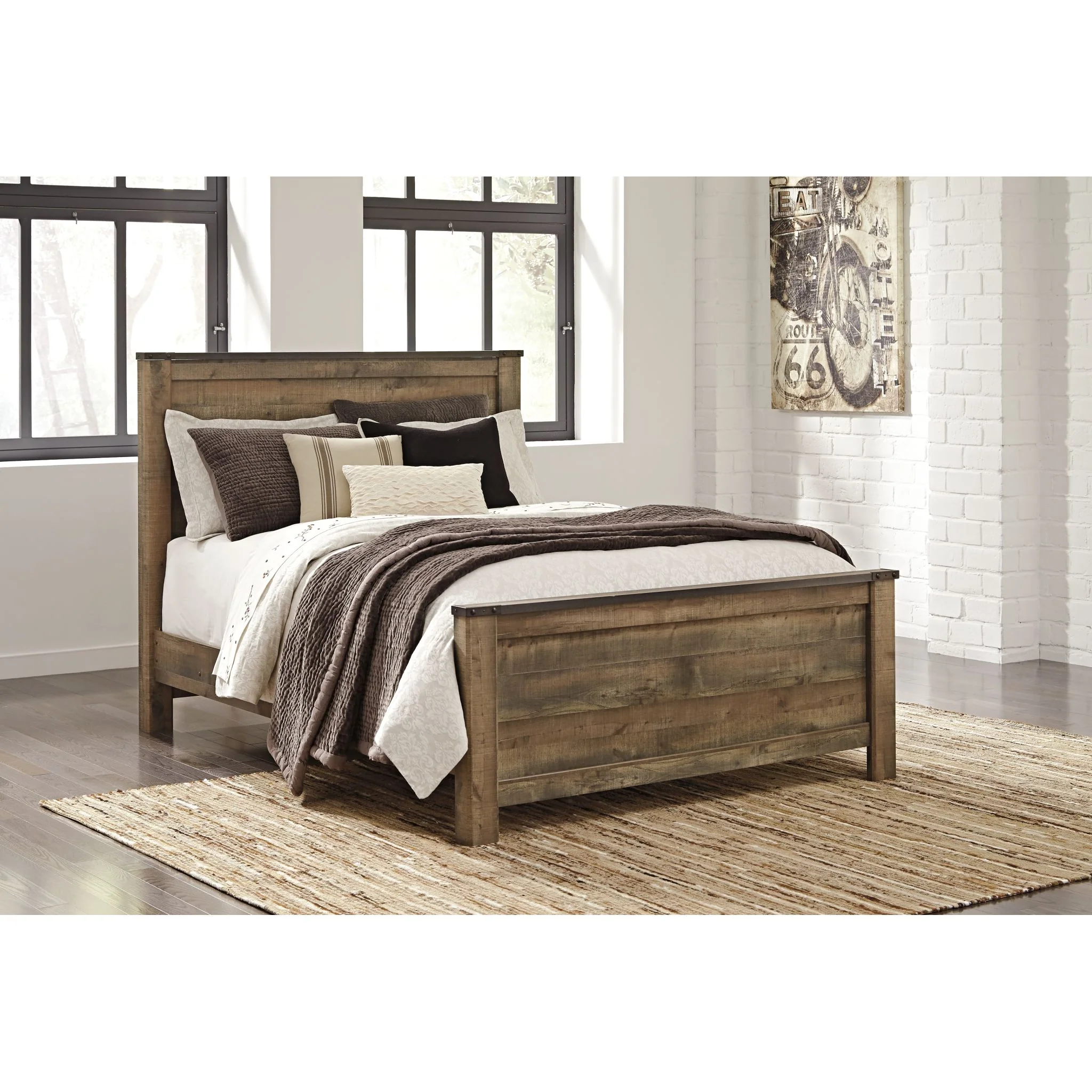Trinell Panel Bed - Brown - Image 2