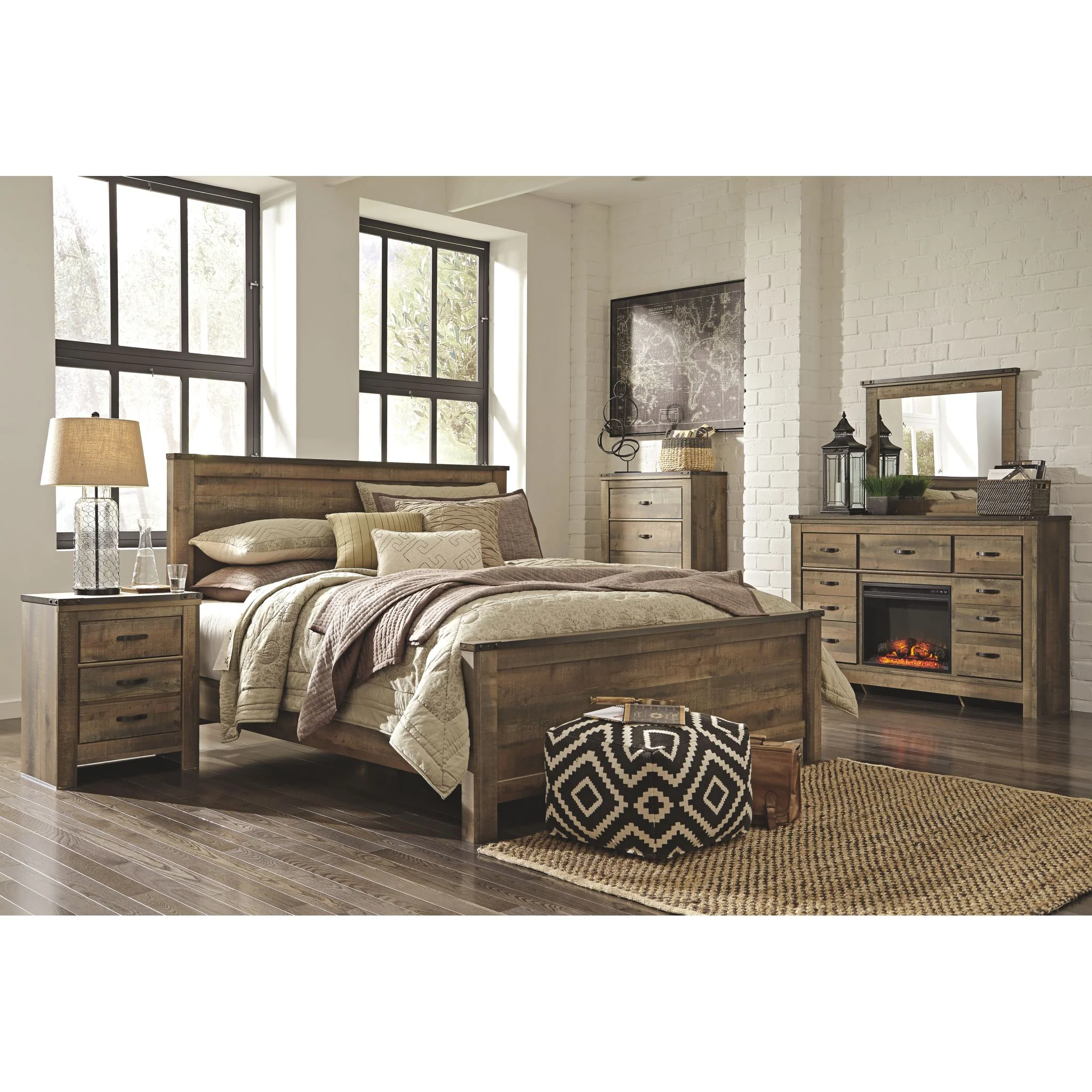 Trinell Panel Bed - Brown - Image 51
