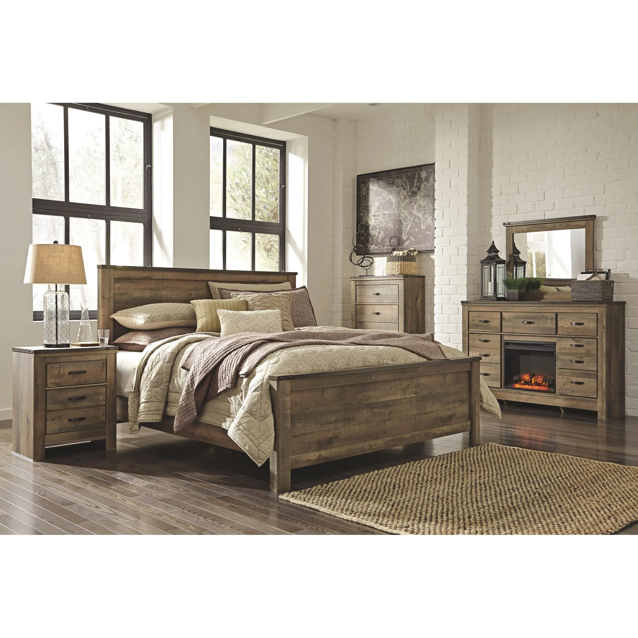 Trinell Panel Bed - Brown - Image 52