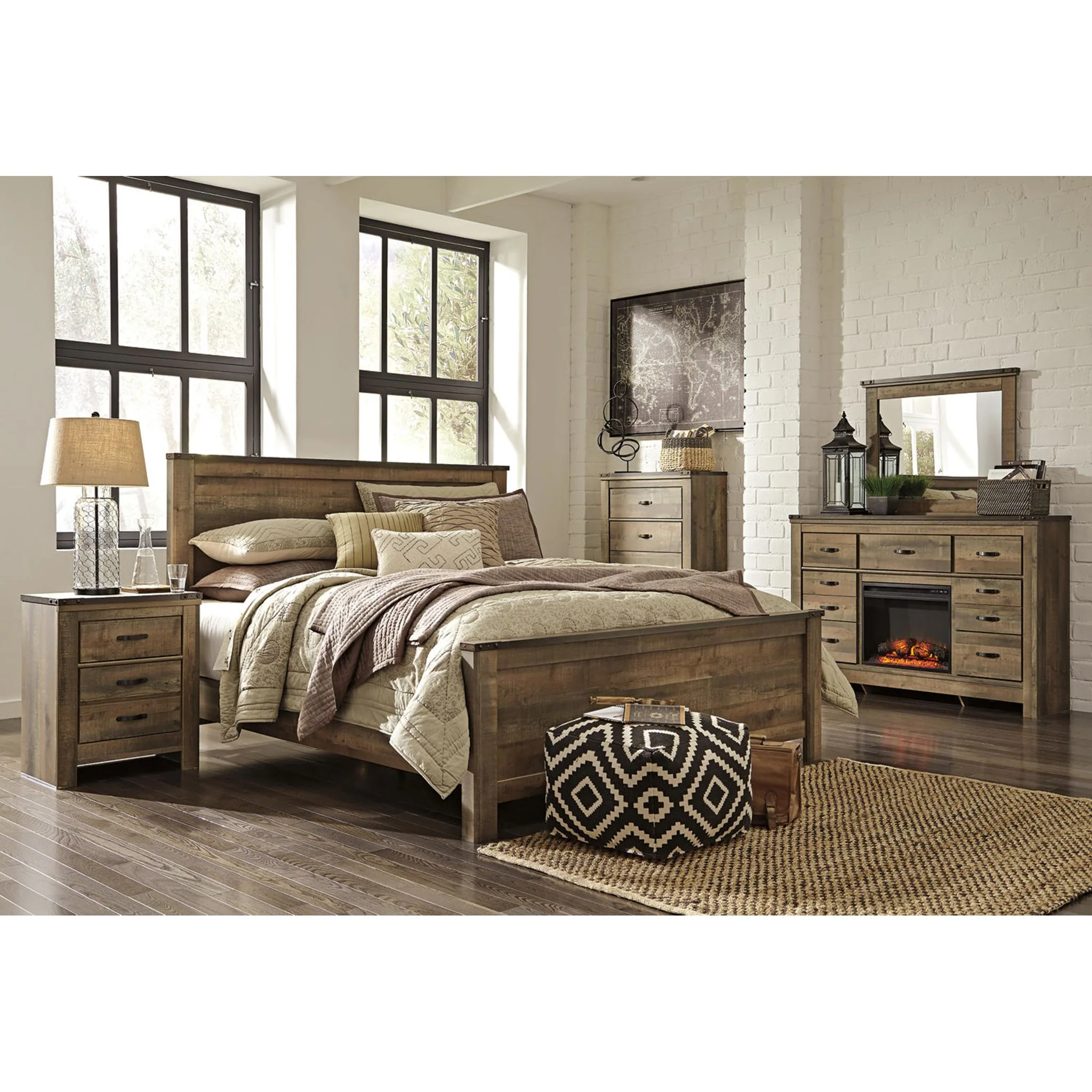 Trinell Panel Bed - Brown - Image 55
