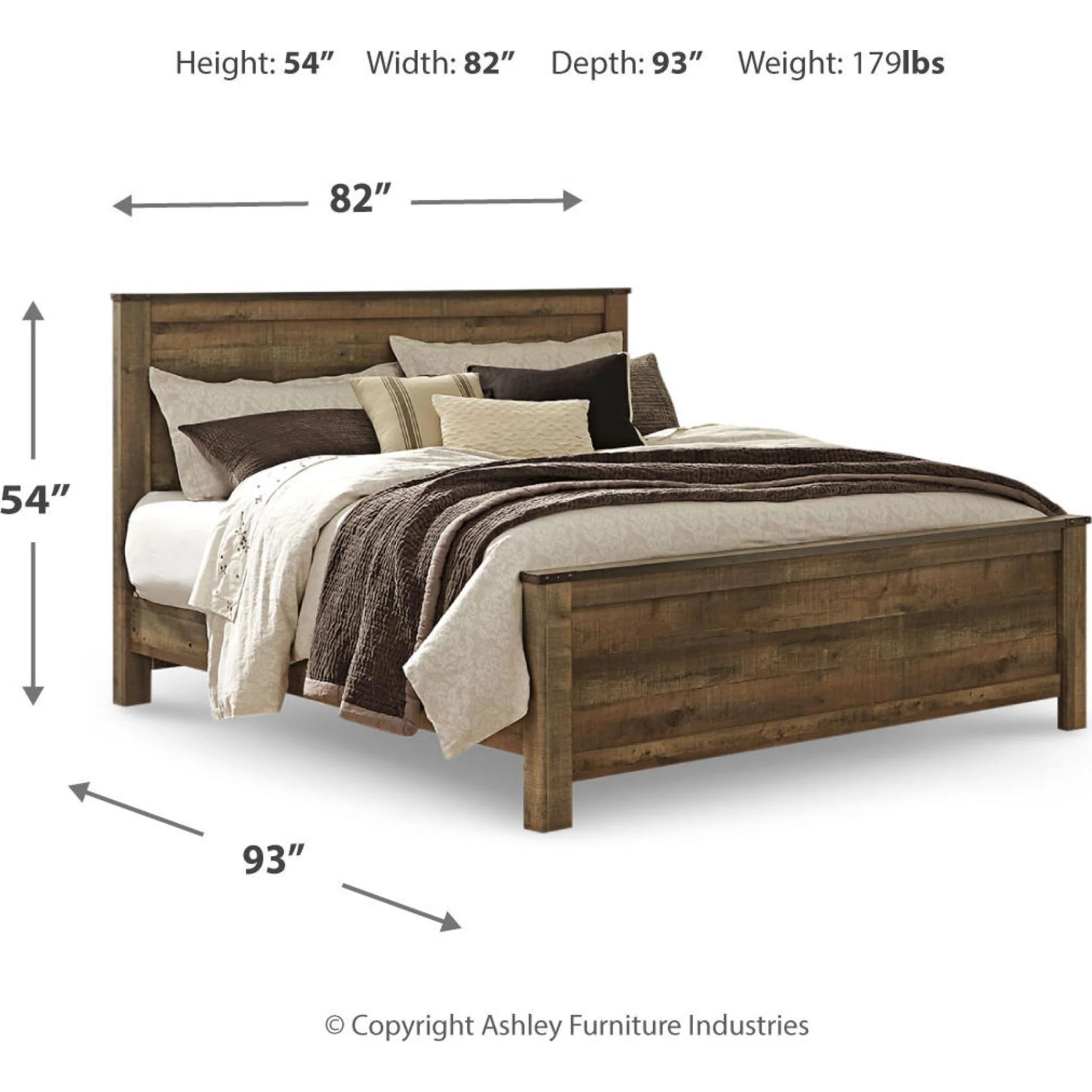 Trinell Panel Bed - Brown - Image 58