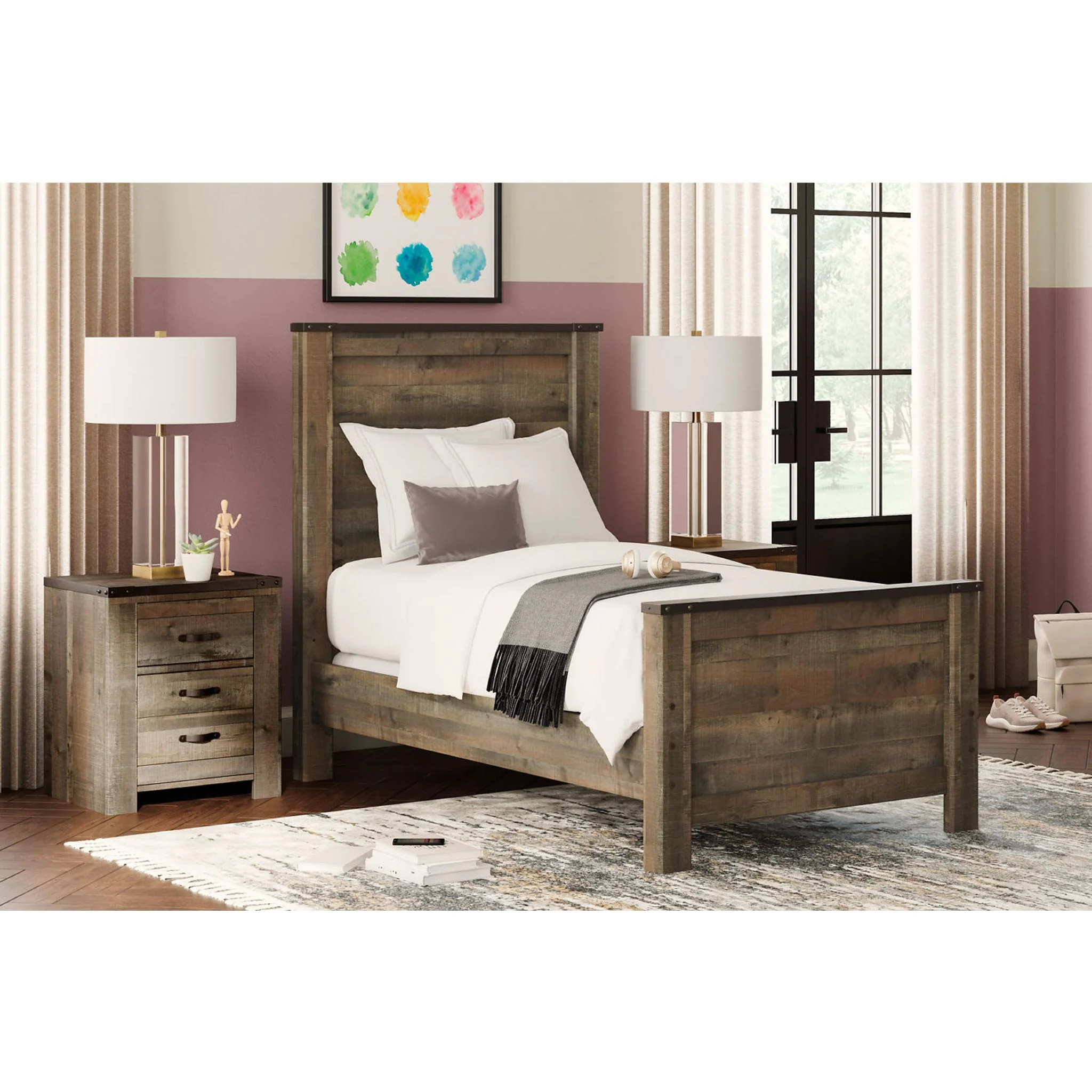Trinell Panel Bed - Brown - Image 19