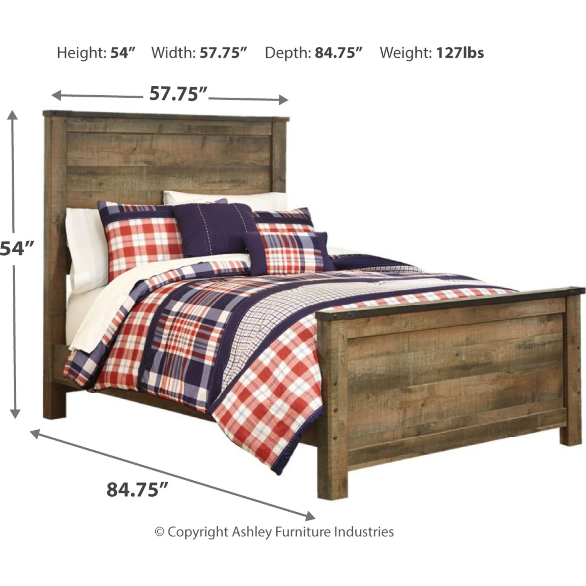 Trinell Panel Bed - Brown - Image 23