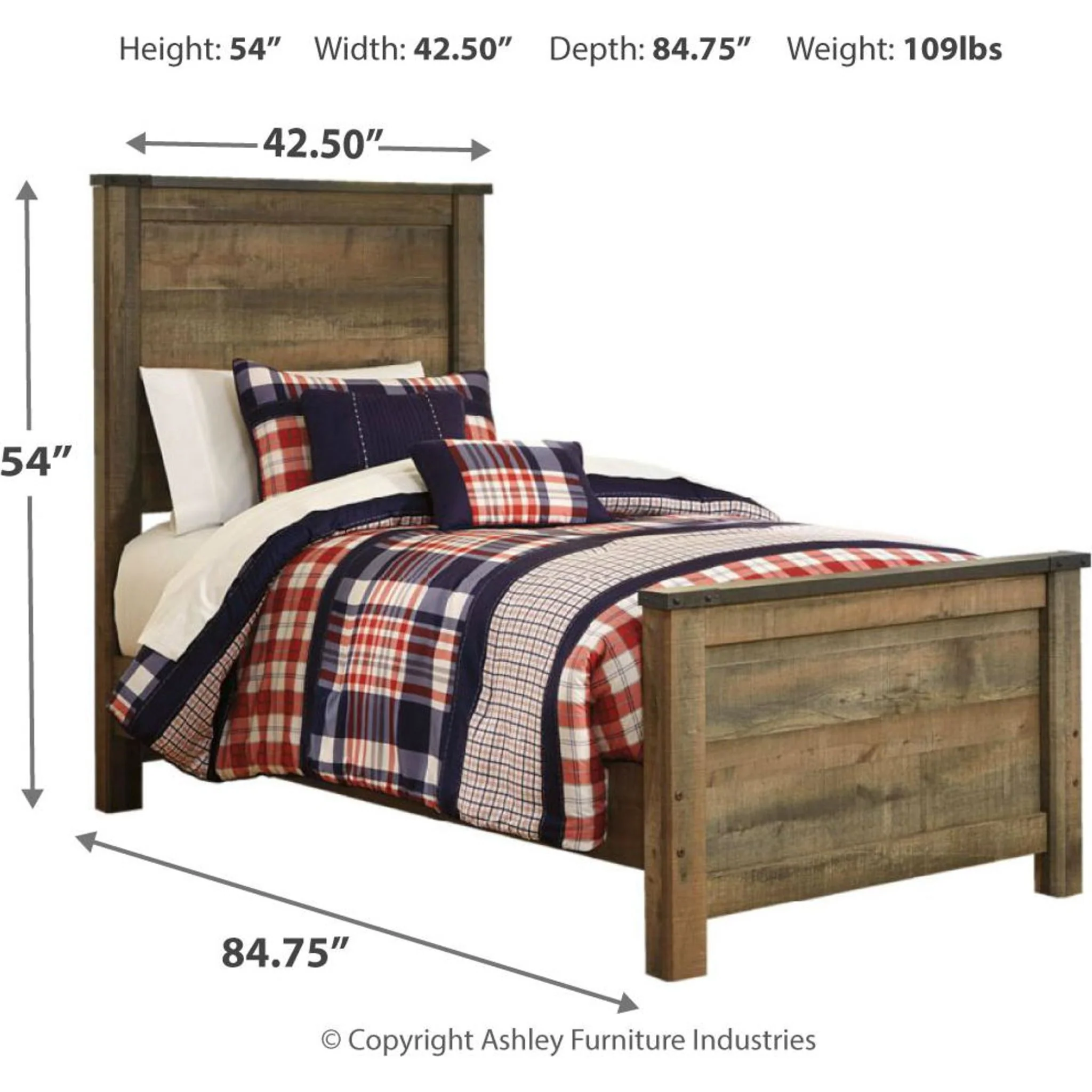 Trinell Panel Bed - Brown - Image 9