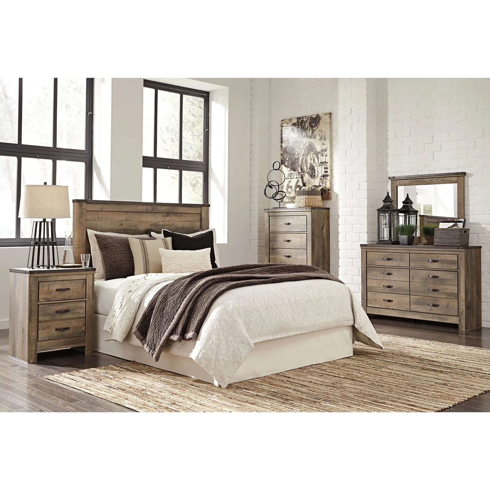 Trinell Queen Panel Headboard - Rustic - Image 12