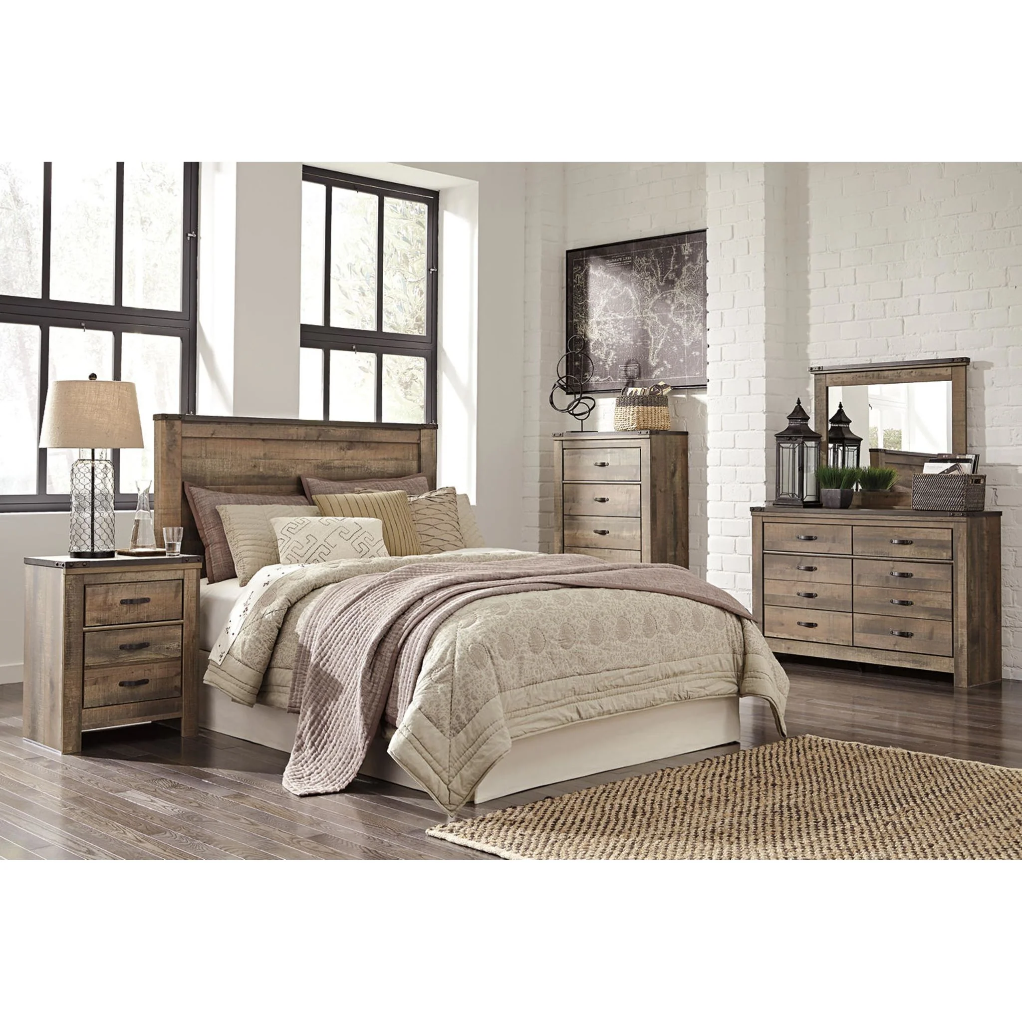 Trinell Queen Panel Headboard - Rustic - Image 13