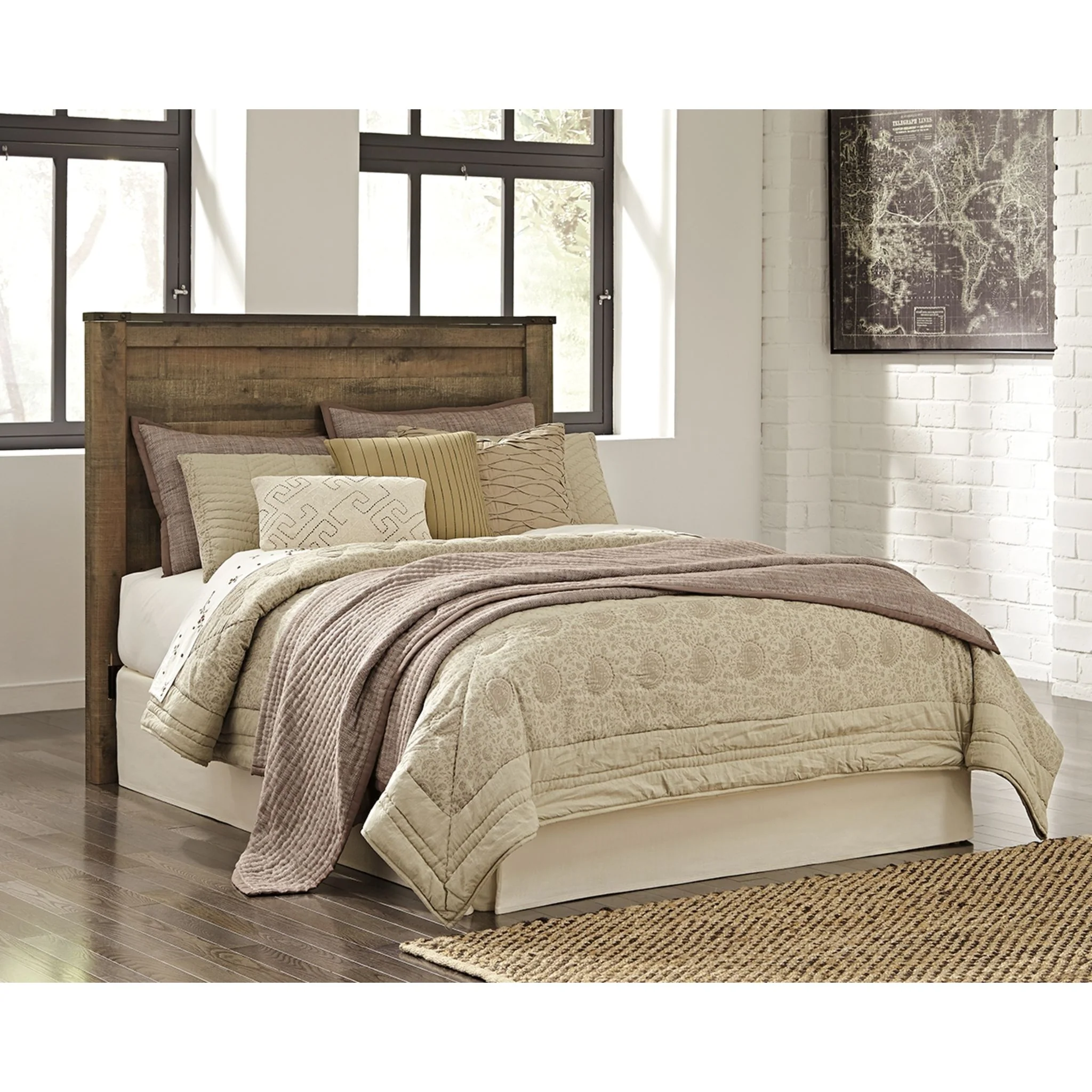 Trinell Queen Panel Headboard - Rustic - Image 2