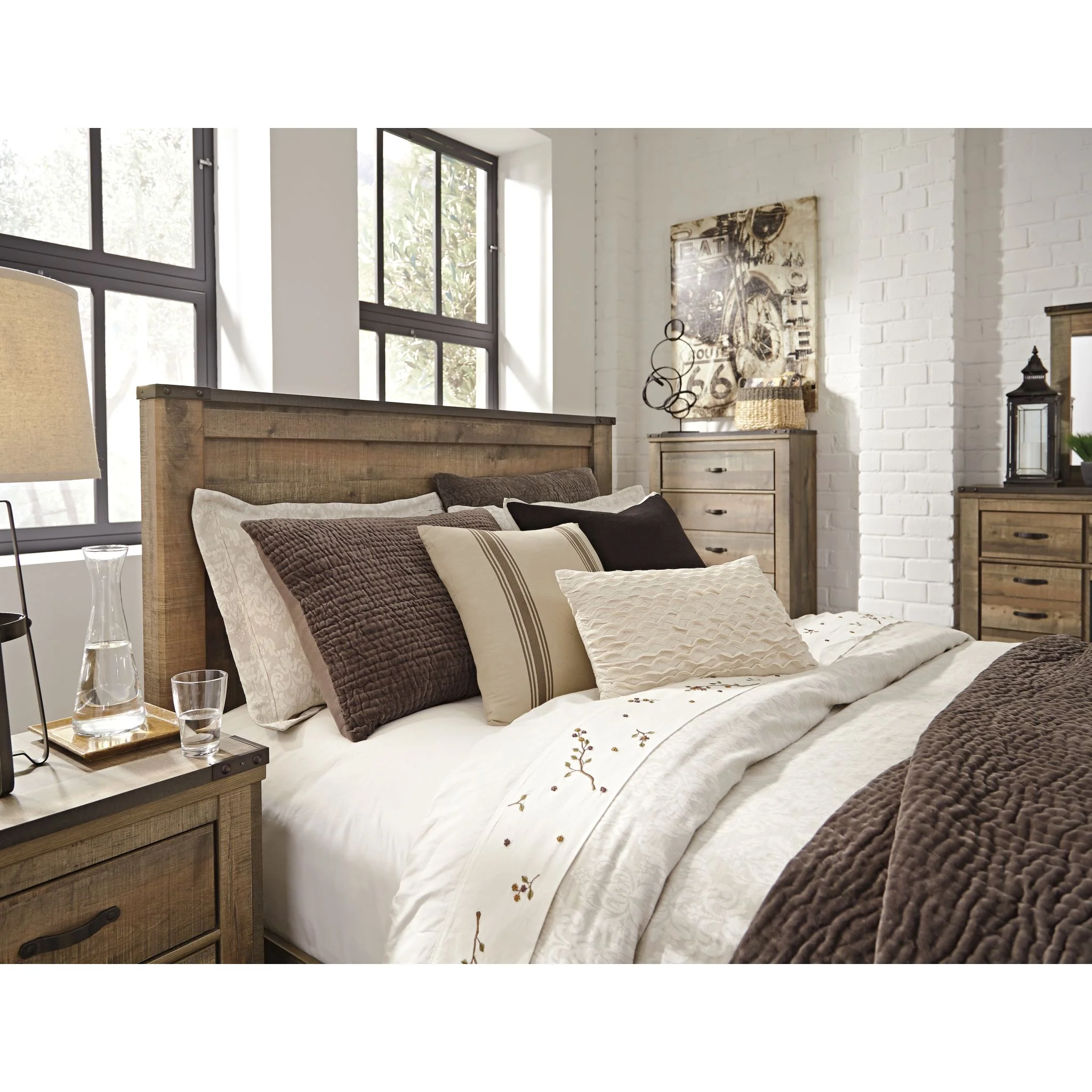 Trinell Queen Panel Headboard - Rustic - Image 4
