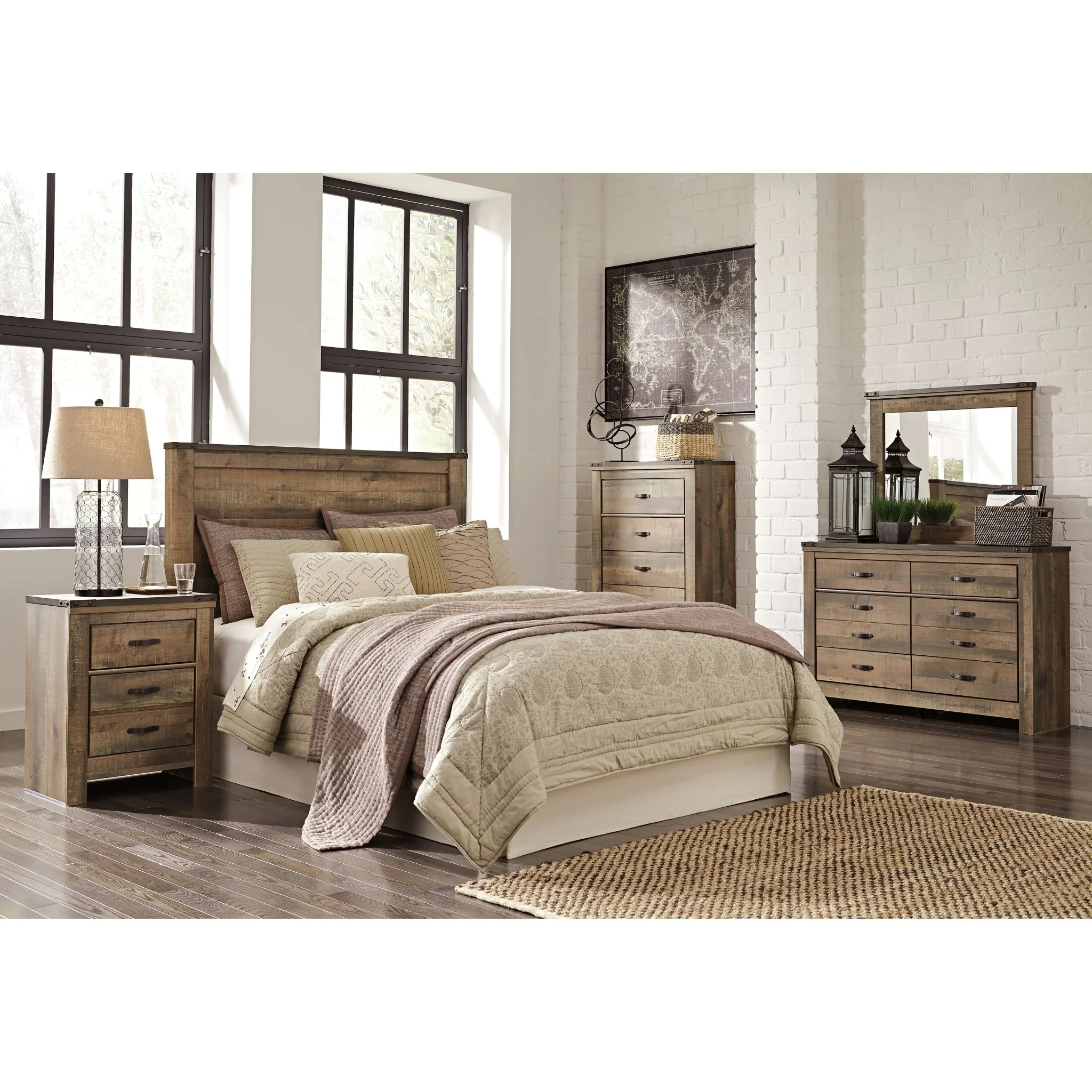 Trinell Queen Panel Headboard - Rustic - Image 5