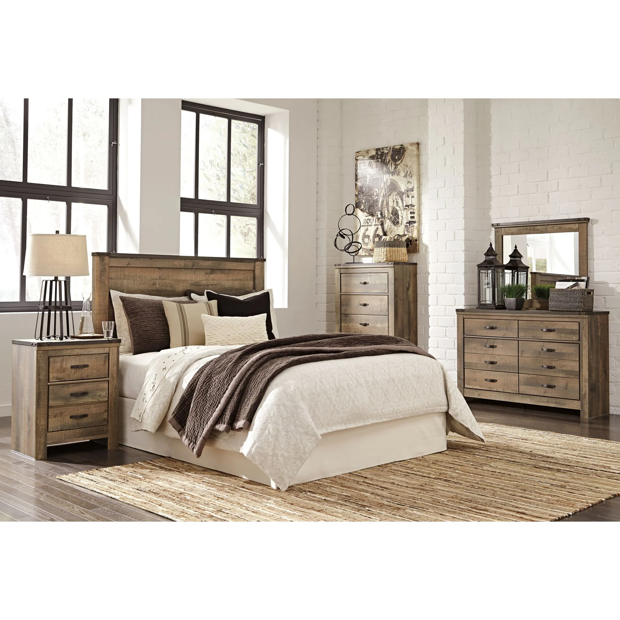 Trinell Queen Panel Headboard - Rustic - Image 7