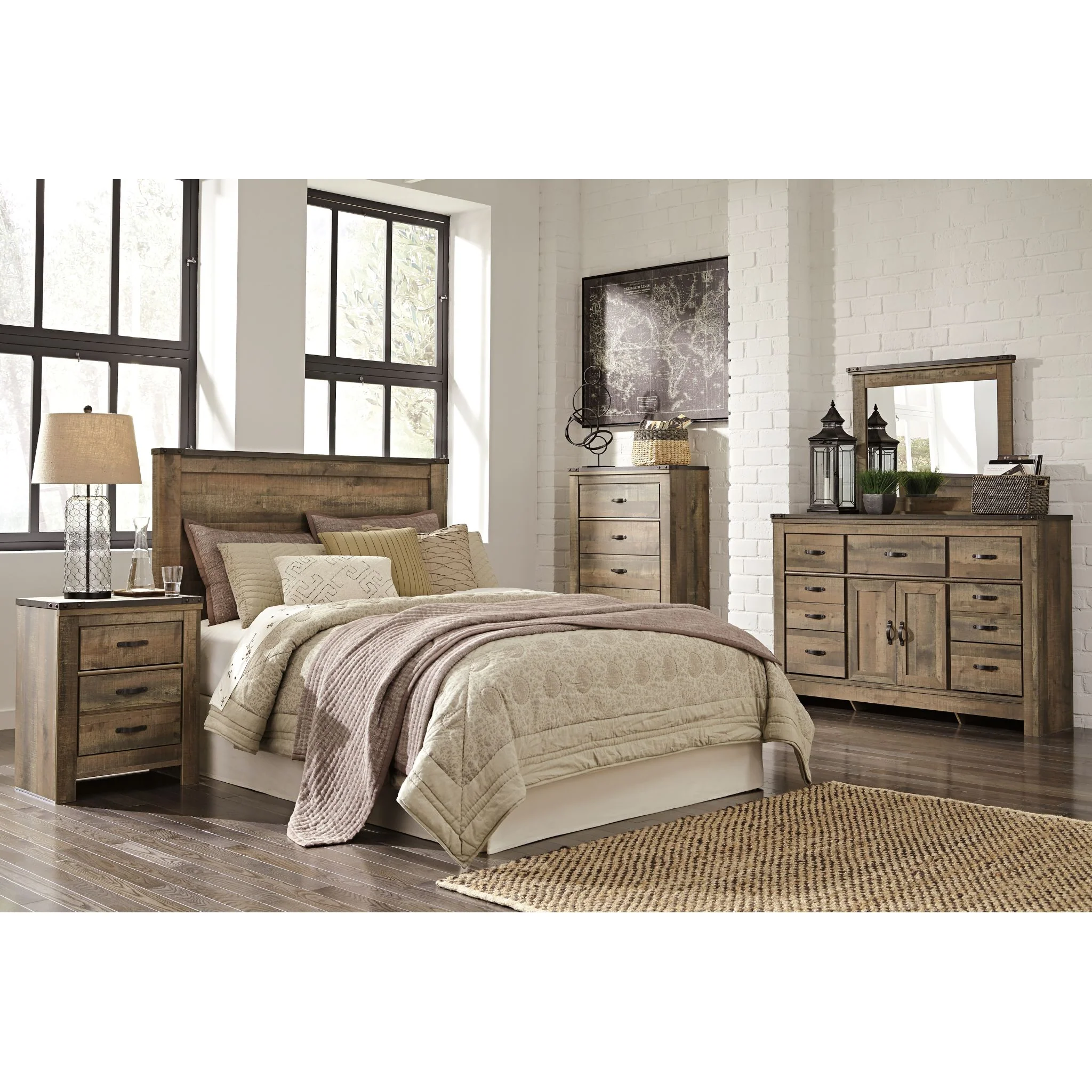 Trinell Queen Panel Headboard - Rustic - Image 8