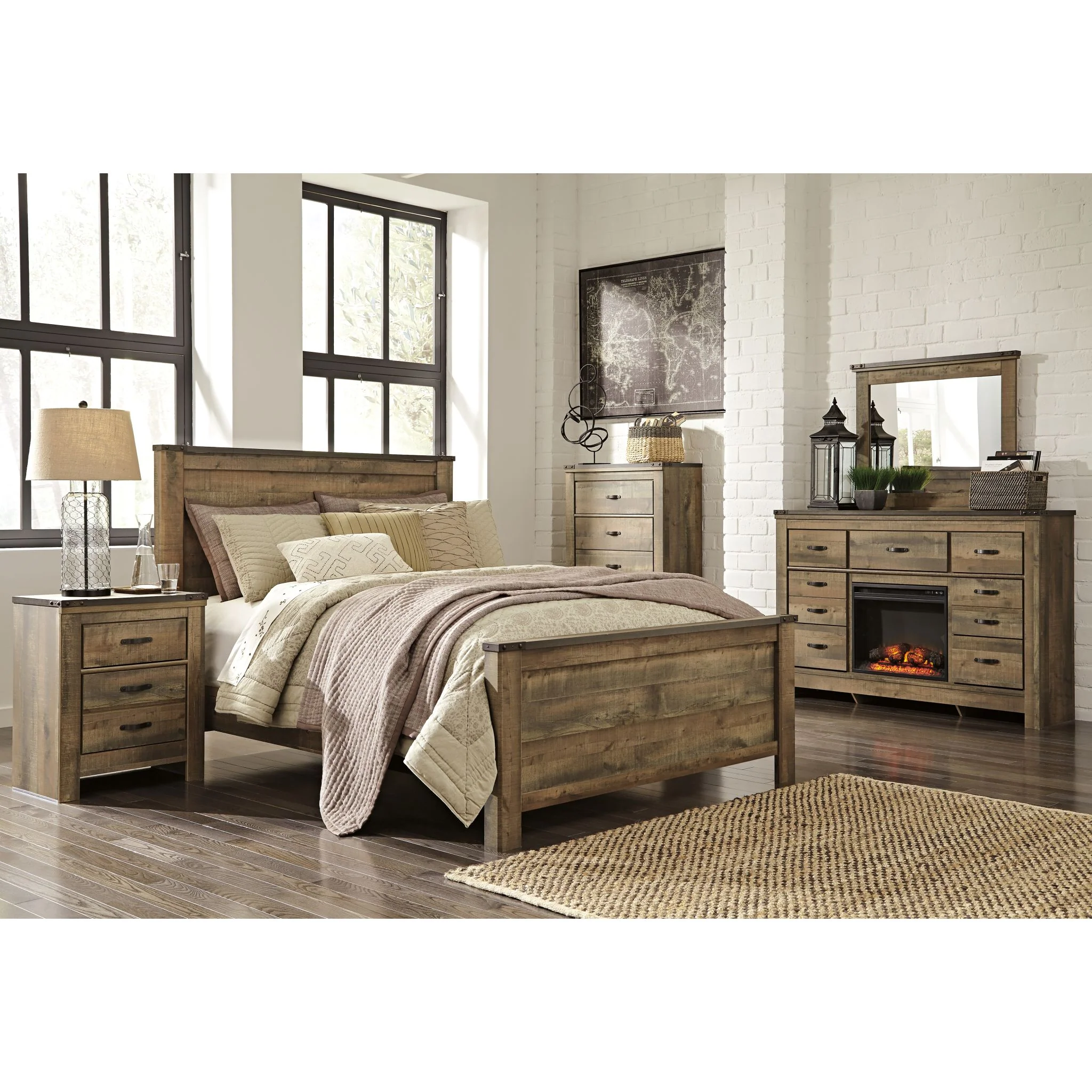 Trinell Queen Panel Headboard - Rustic - Image 9