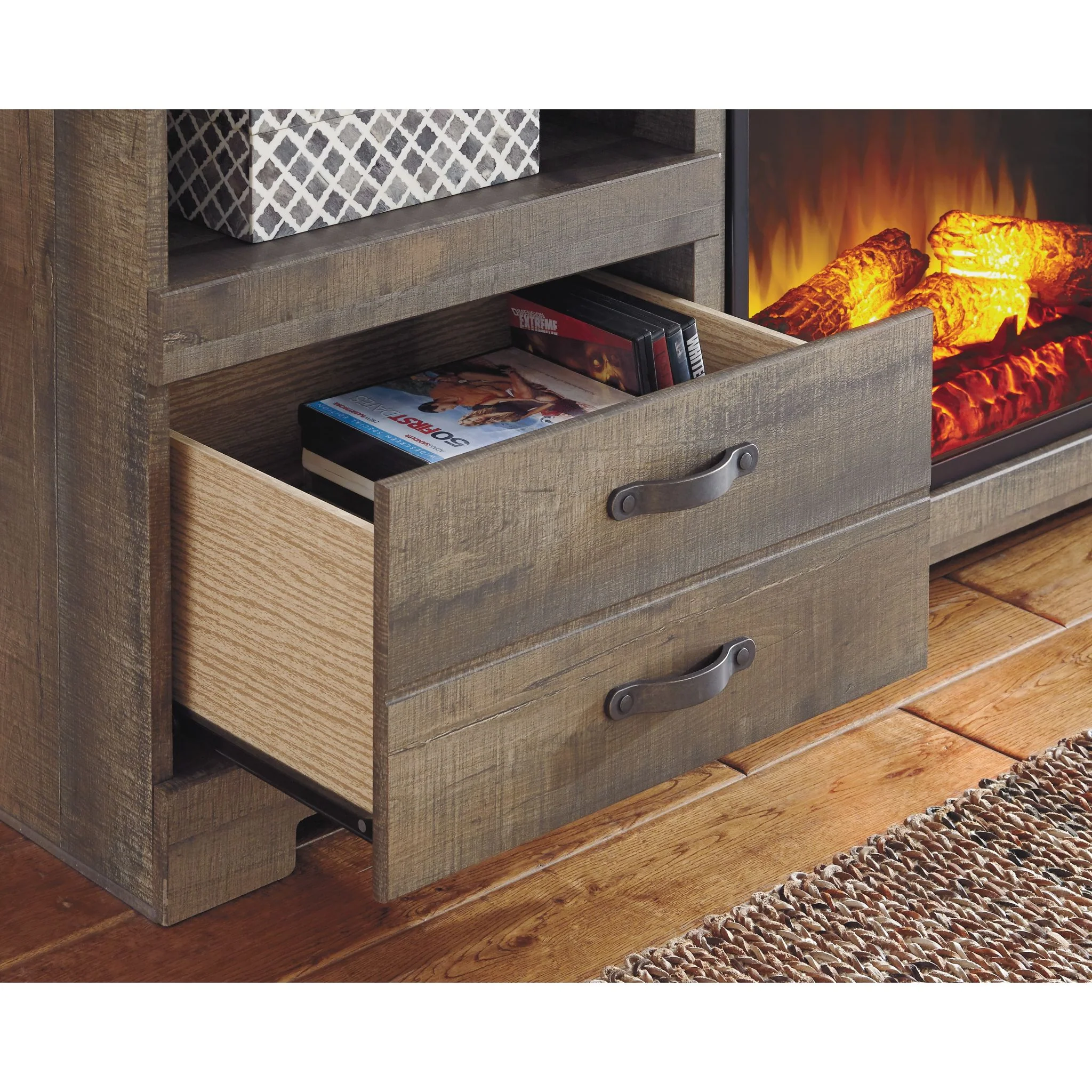 Trinell TV Stand - Brown - Image 7