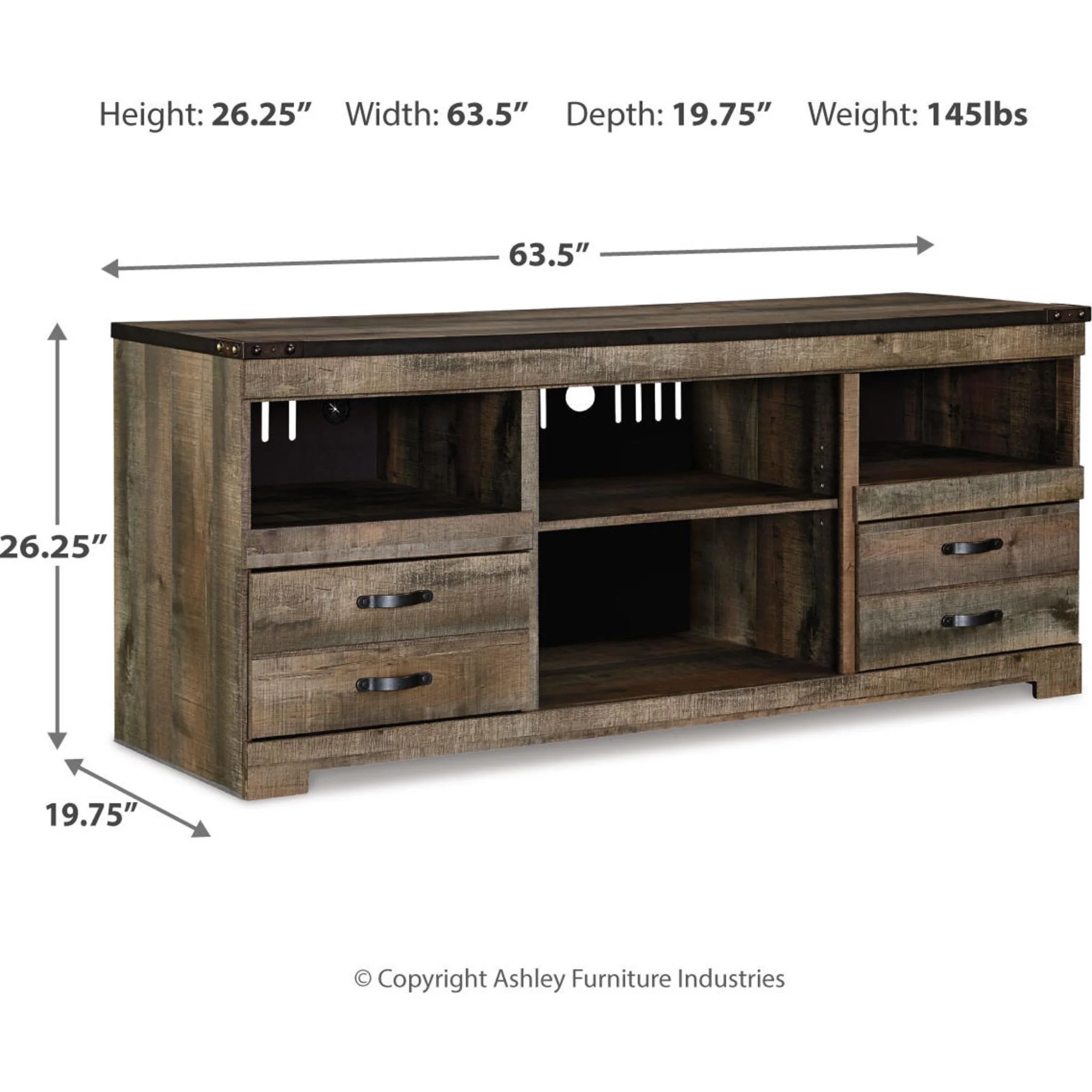 Trinell TV Stand - Brown - Image 9