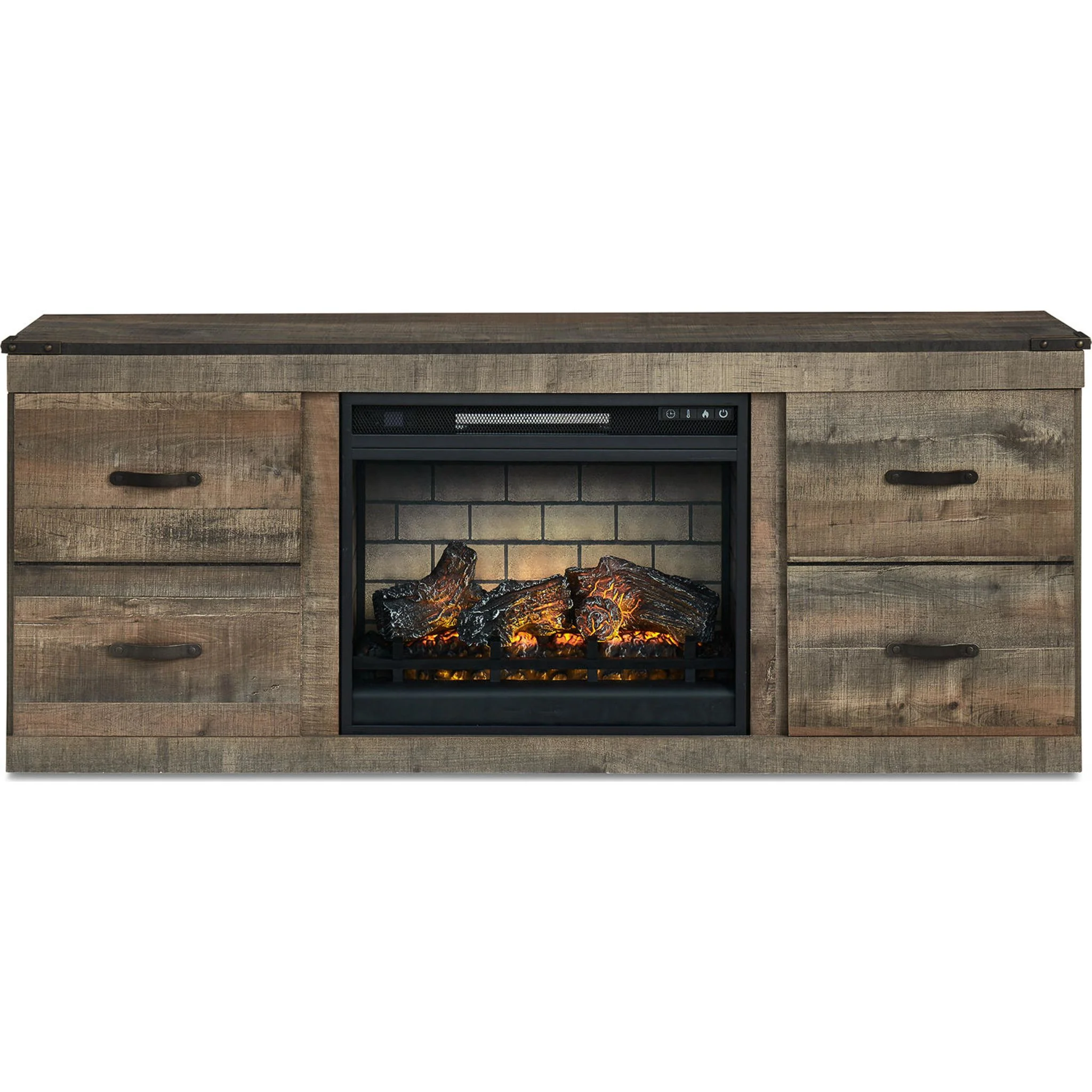 Trinell TV Stand with Fireplace - Brown - Image 6