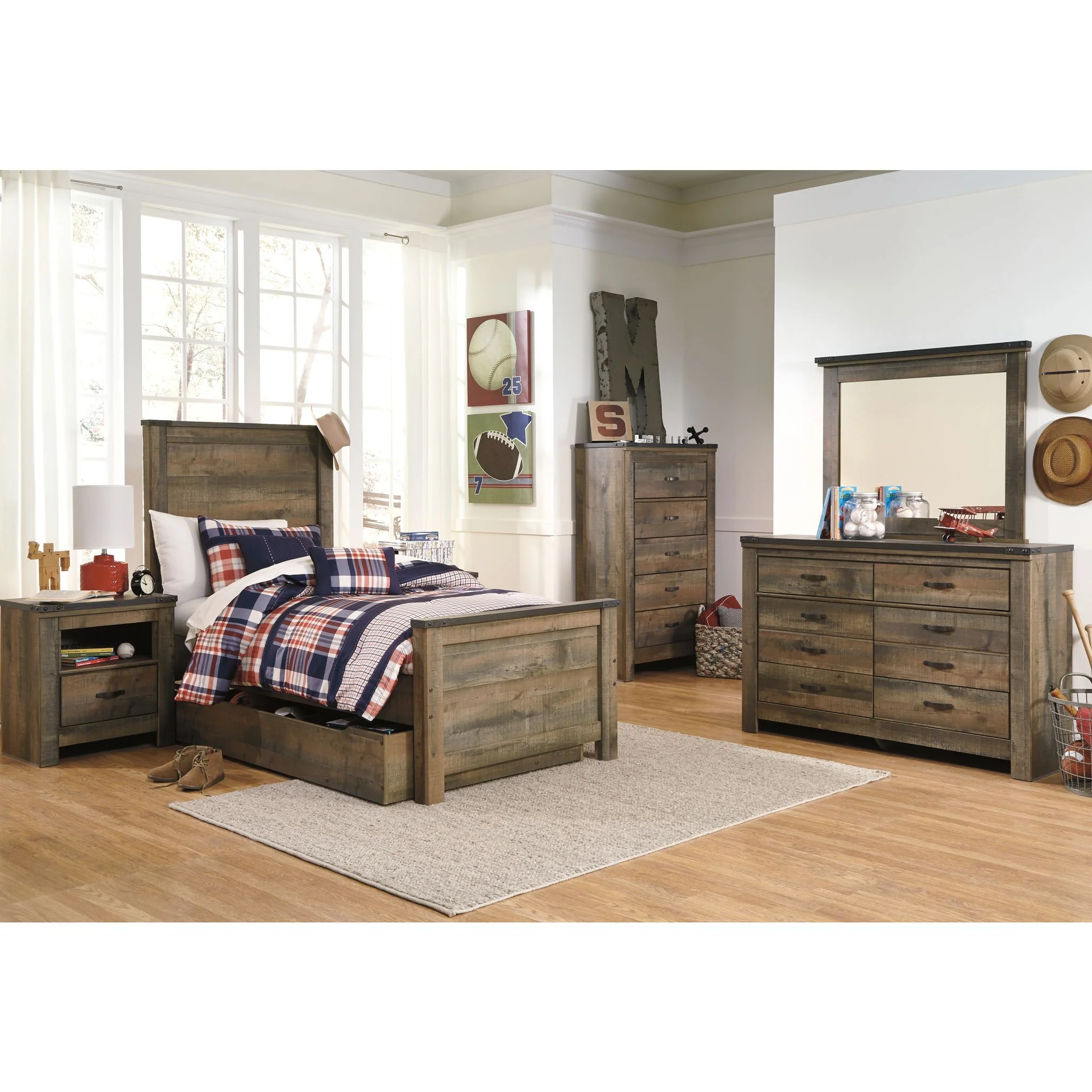 Trinell Twin Bed - Brown - Image 3
