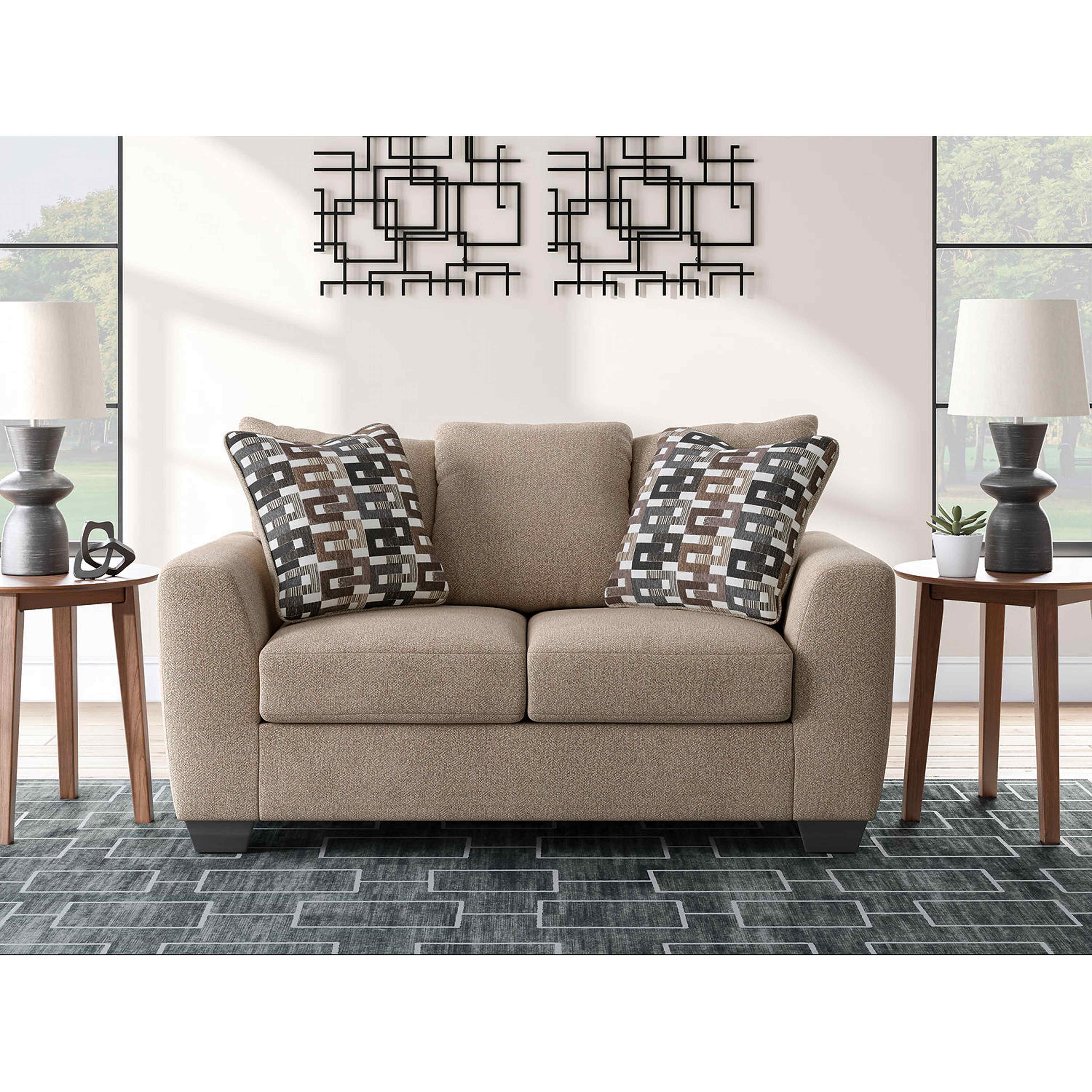 Triston-Peaks Loveseat - Suede - Image 2