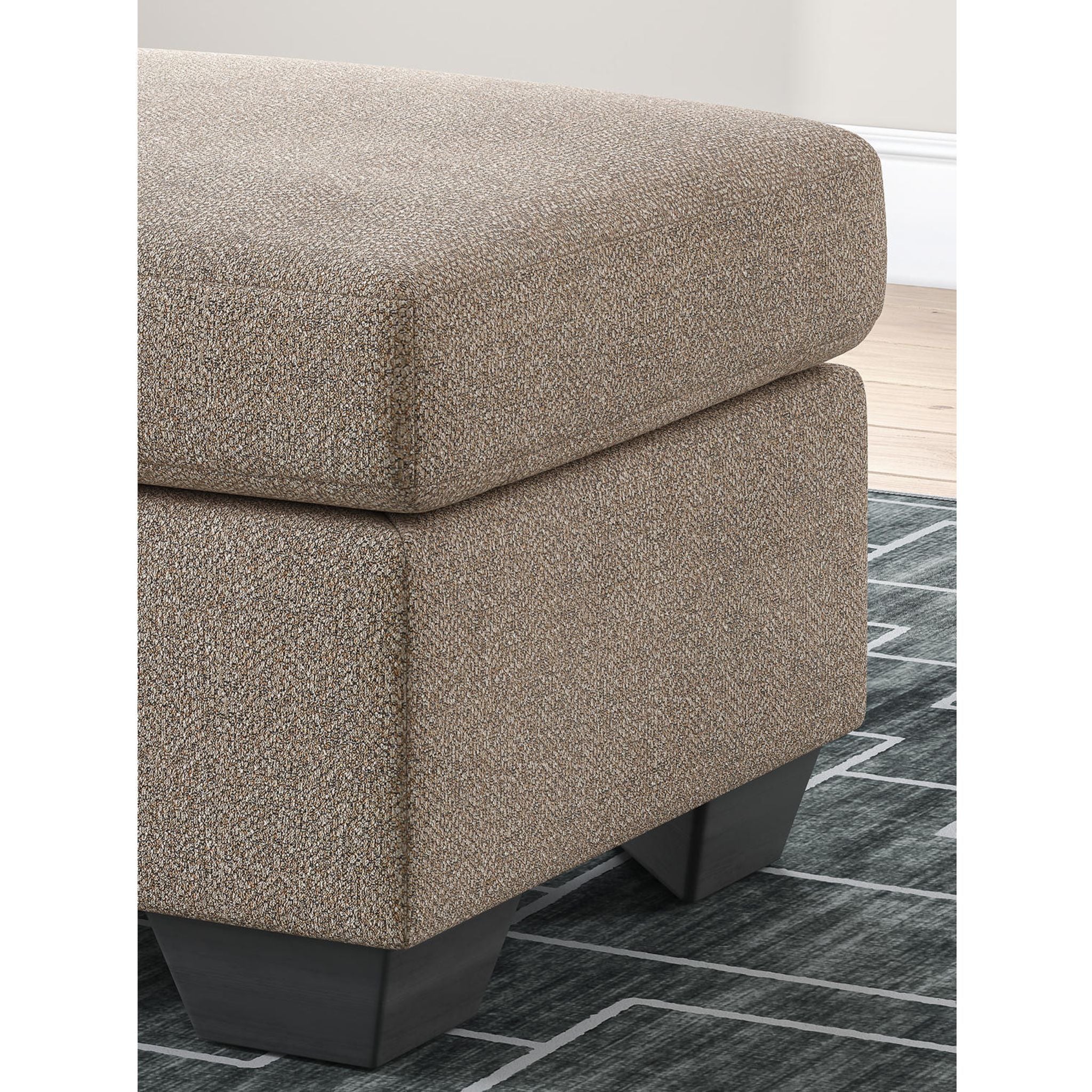Triston-Peaks Ottoman - Suede - Image 6