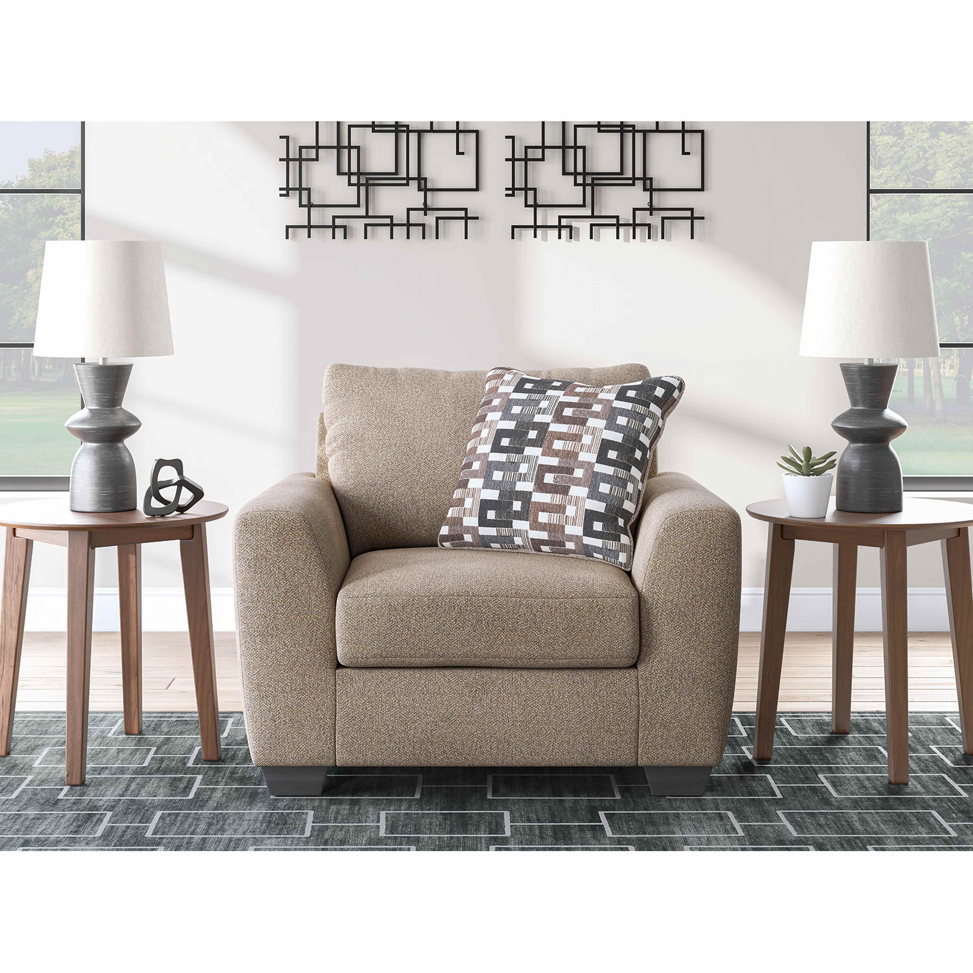 Triston-Peaks Oversized Chair - Suede - Image 2