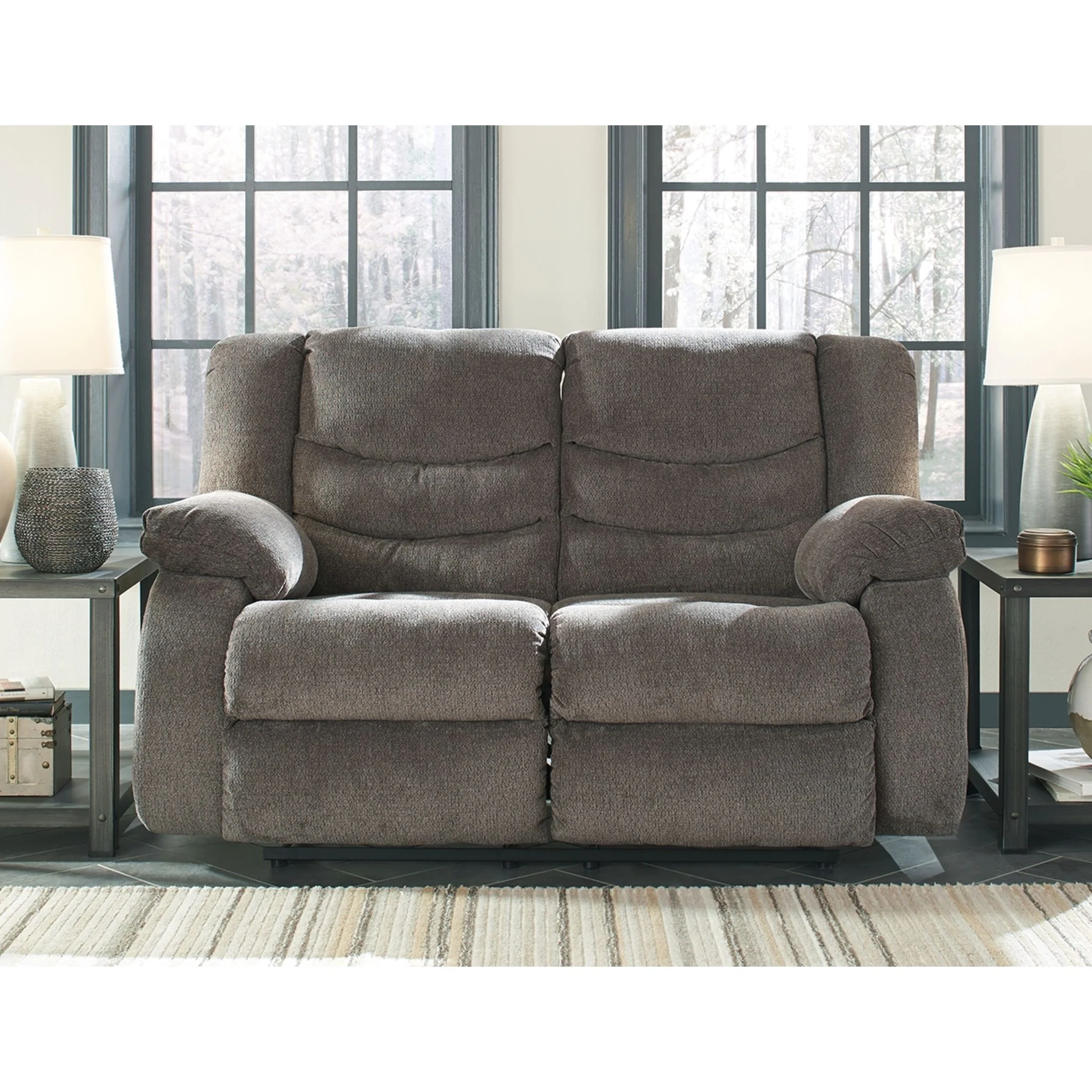 Tulen Reclining Loveseat - Gray - Image 2