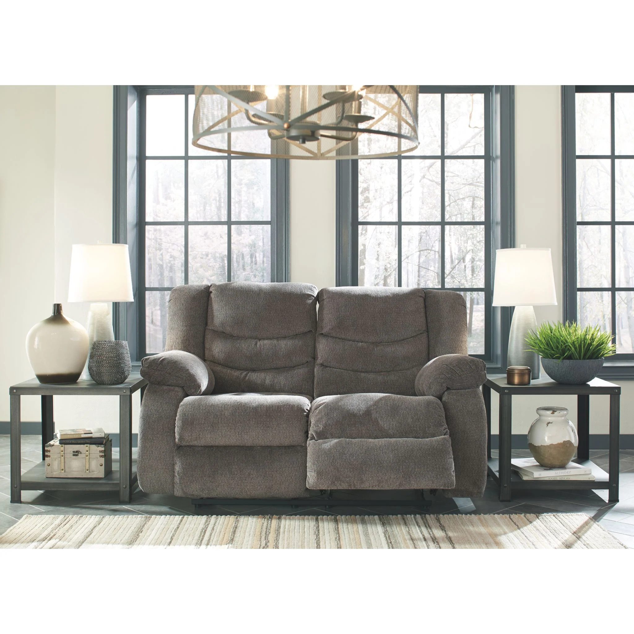 Tulen Reclining Loveseat - Gray - Image 3