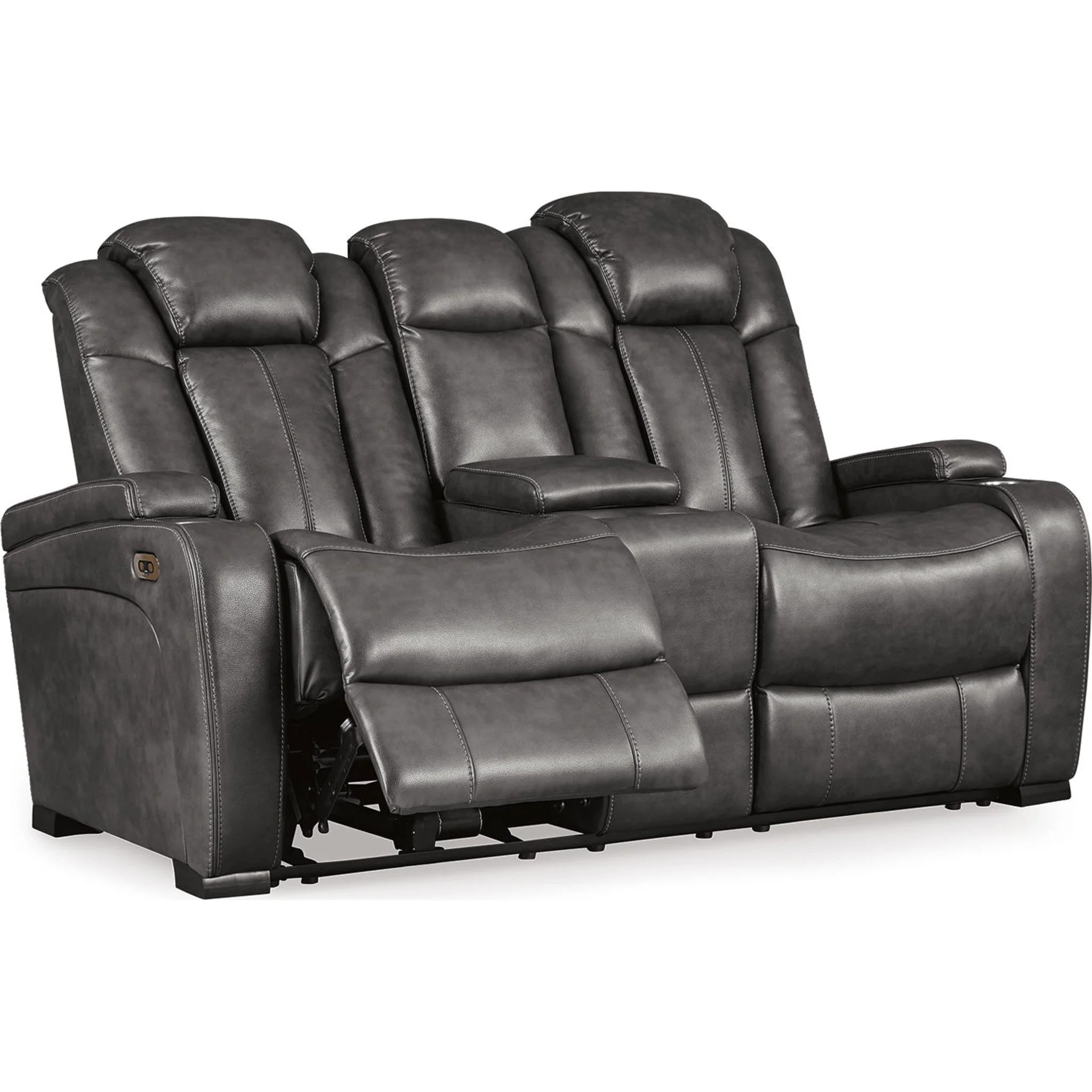 Turbulance Power Reclining Loveseat With Power Headrest - Quarry - Image 10