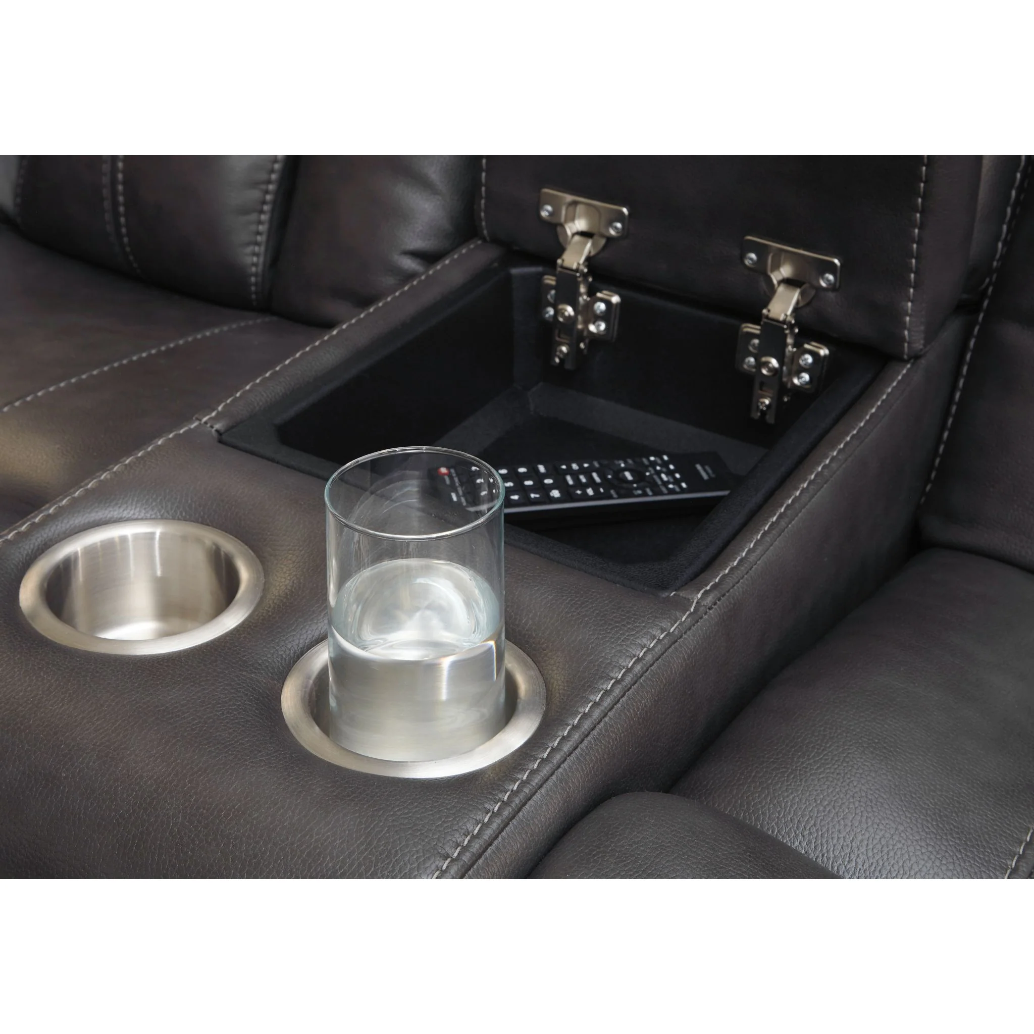 Turbulance Power Reclining Loveseat With Power Headrest - Quarry - Image 5