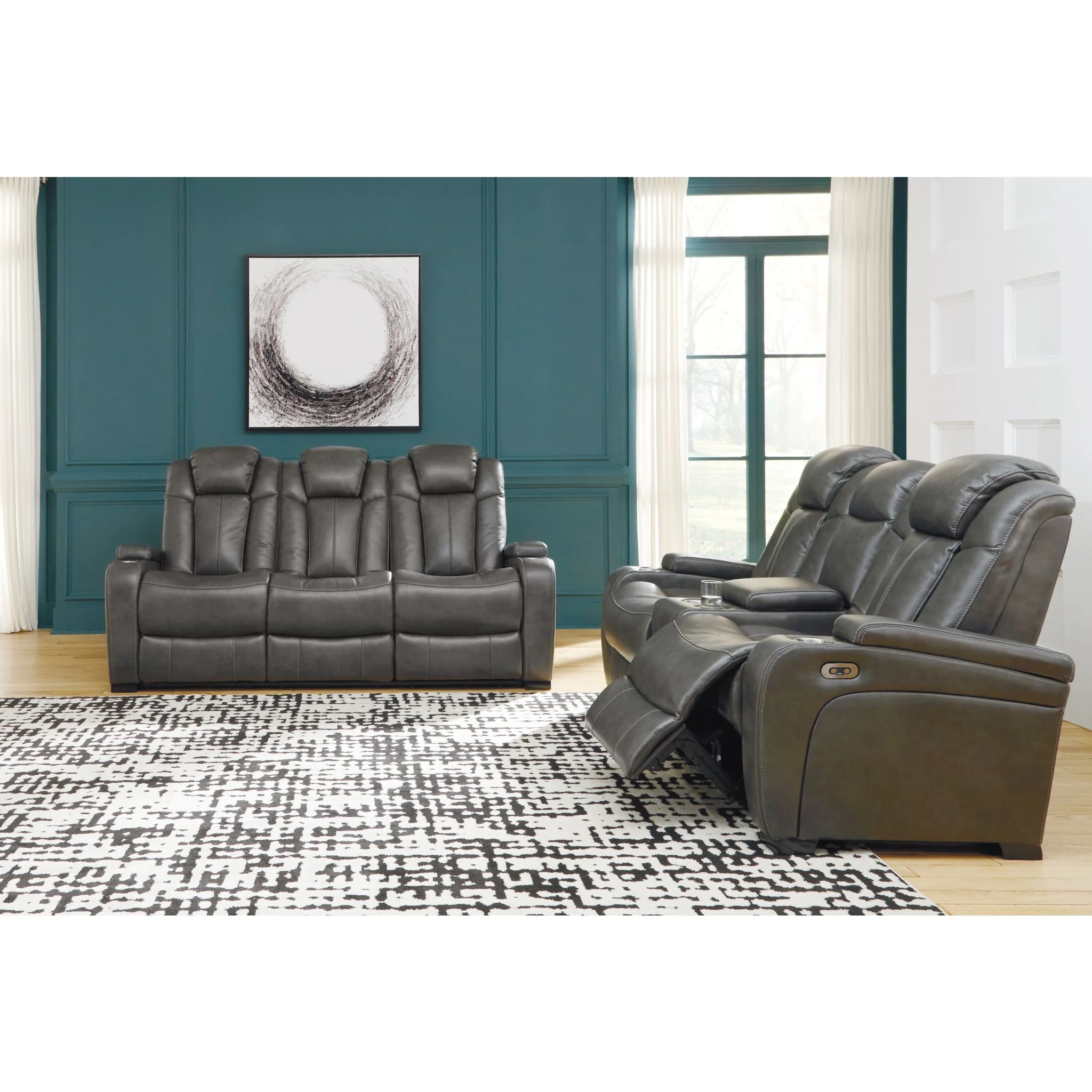 Turbulance Power Reclining Sofa - Quarry - Image 7