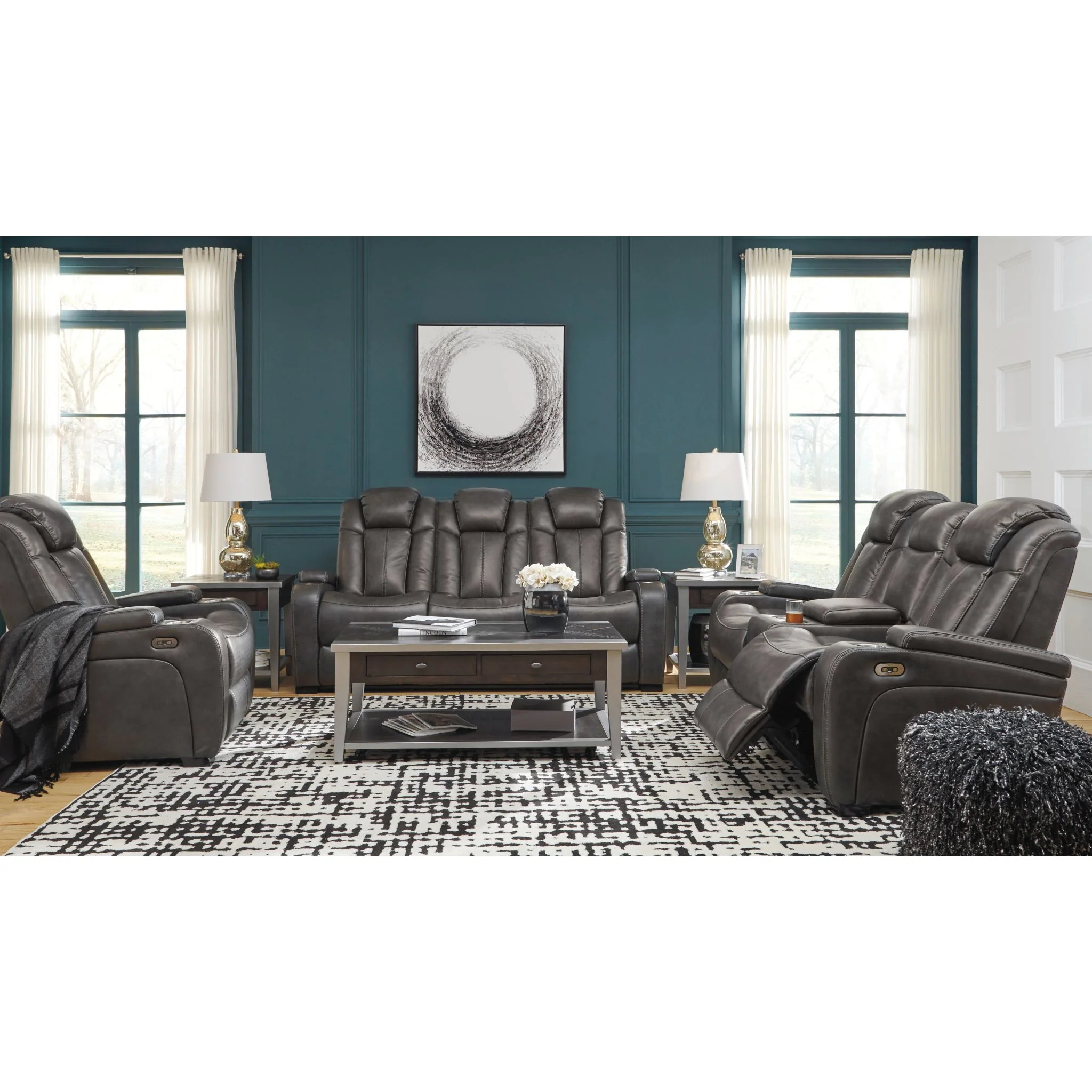 Turbulance Power Reclining Sofa - Quarry - Image 8