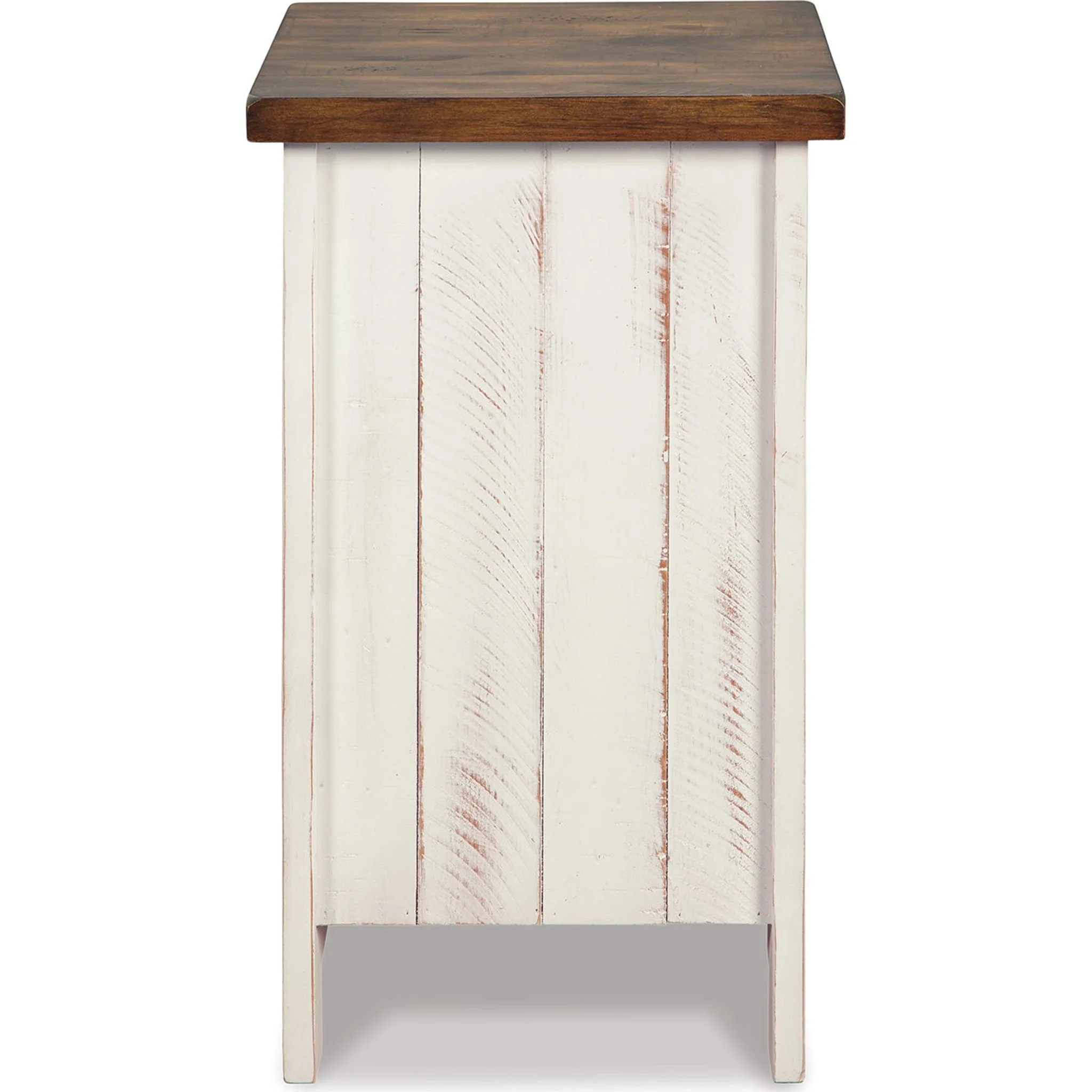 Turnbridge Wells Chair Side End Table - White/Brown - Image 10