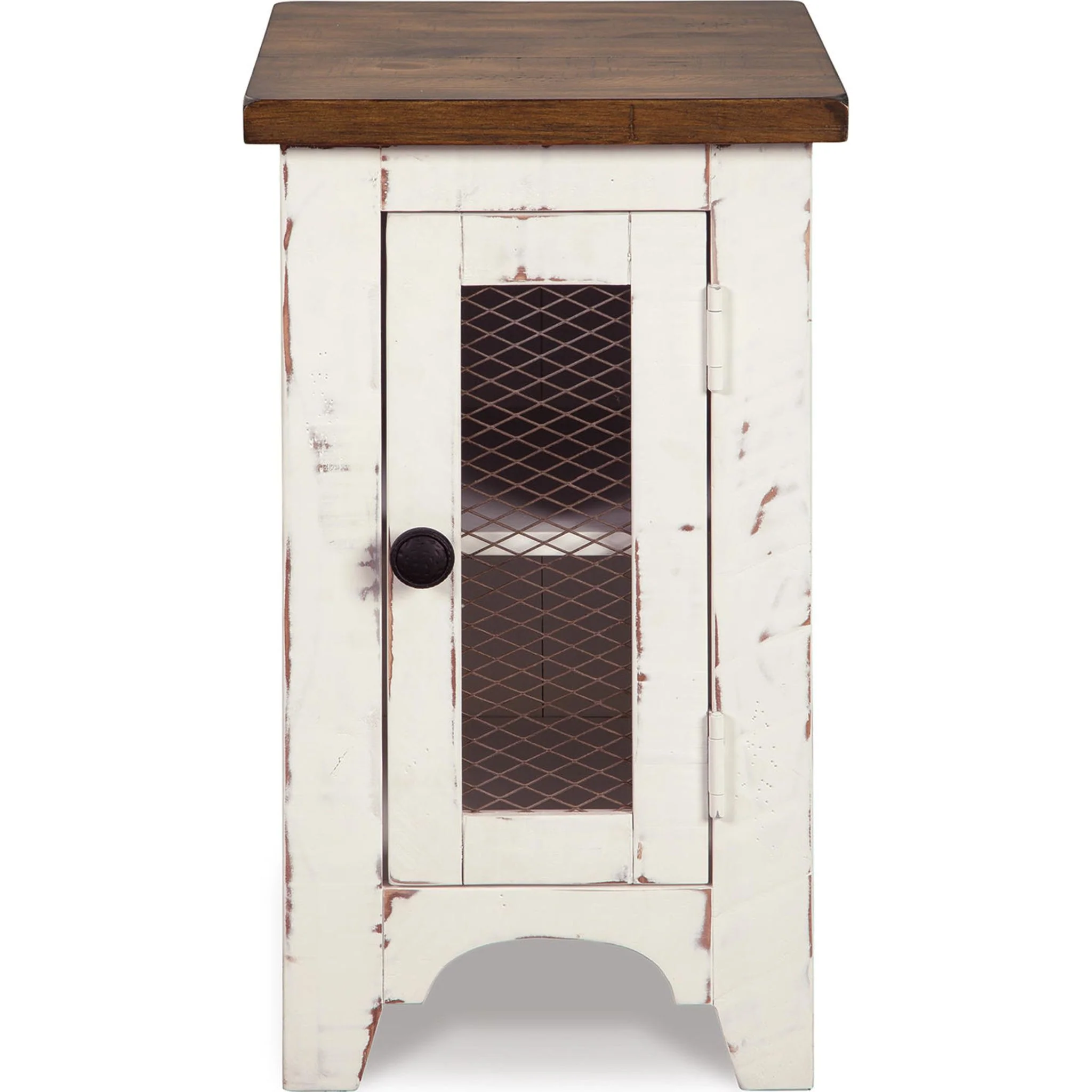 Turnbridge Wells Chair Side End Table - White/Brown - Image 11