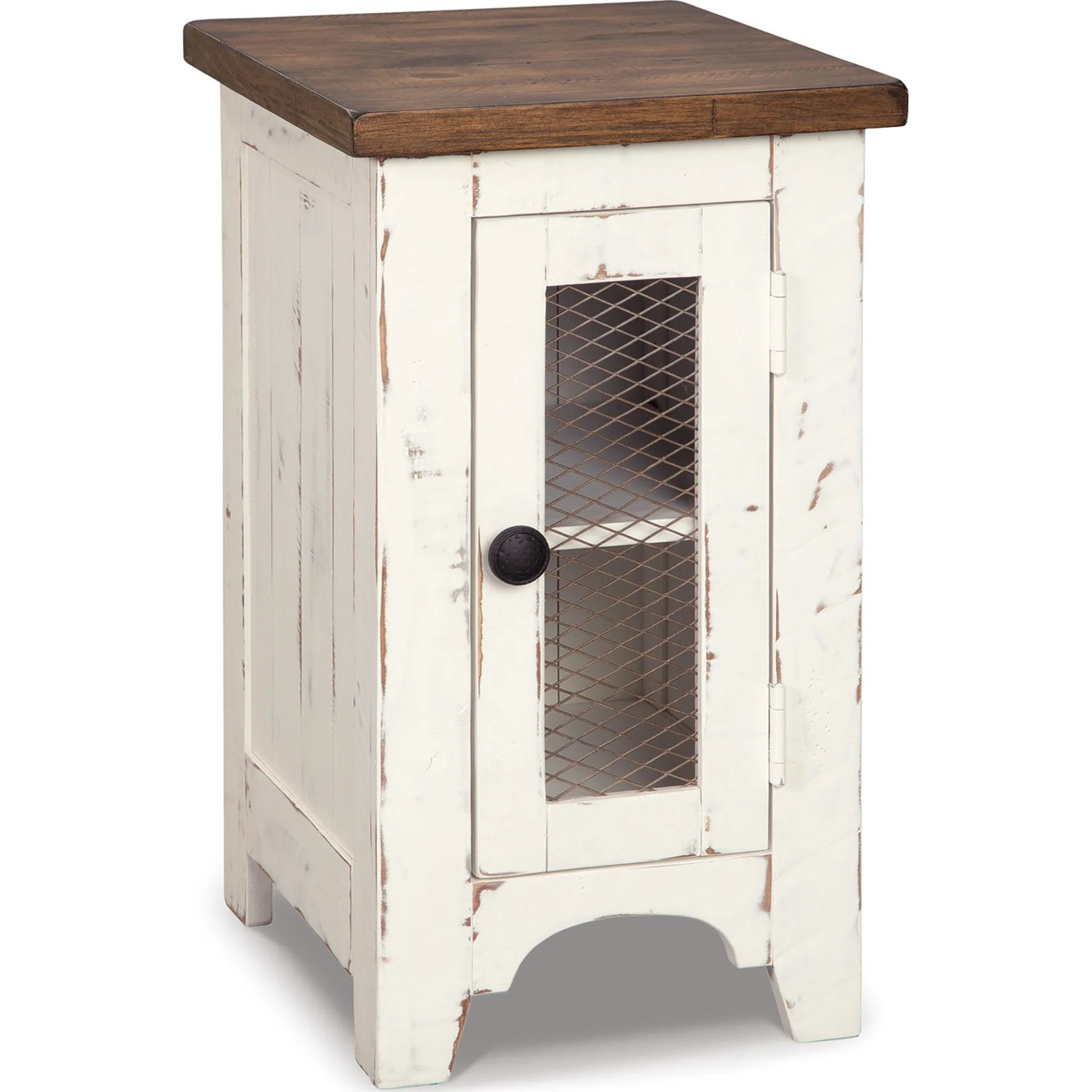 Turnbridge Wells Chair Side End Table - White/Brown - Image 19