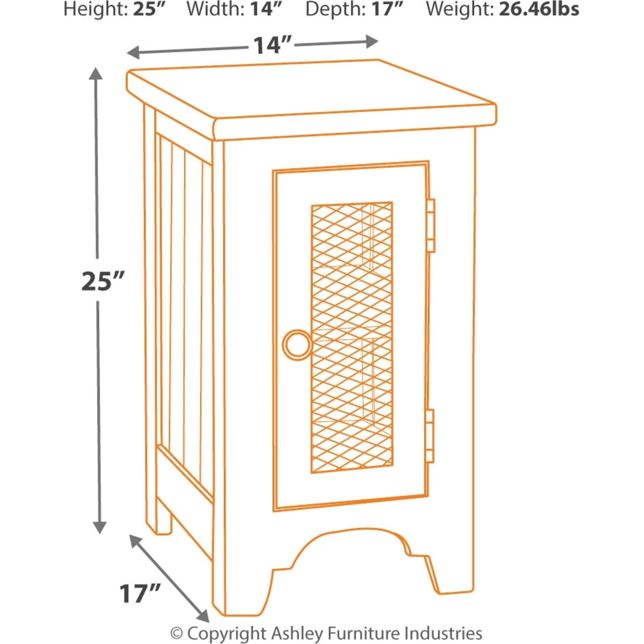 Turnbridge Wells Chair Side End Table - White/Brown - Image 4