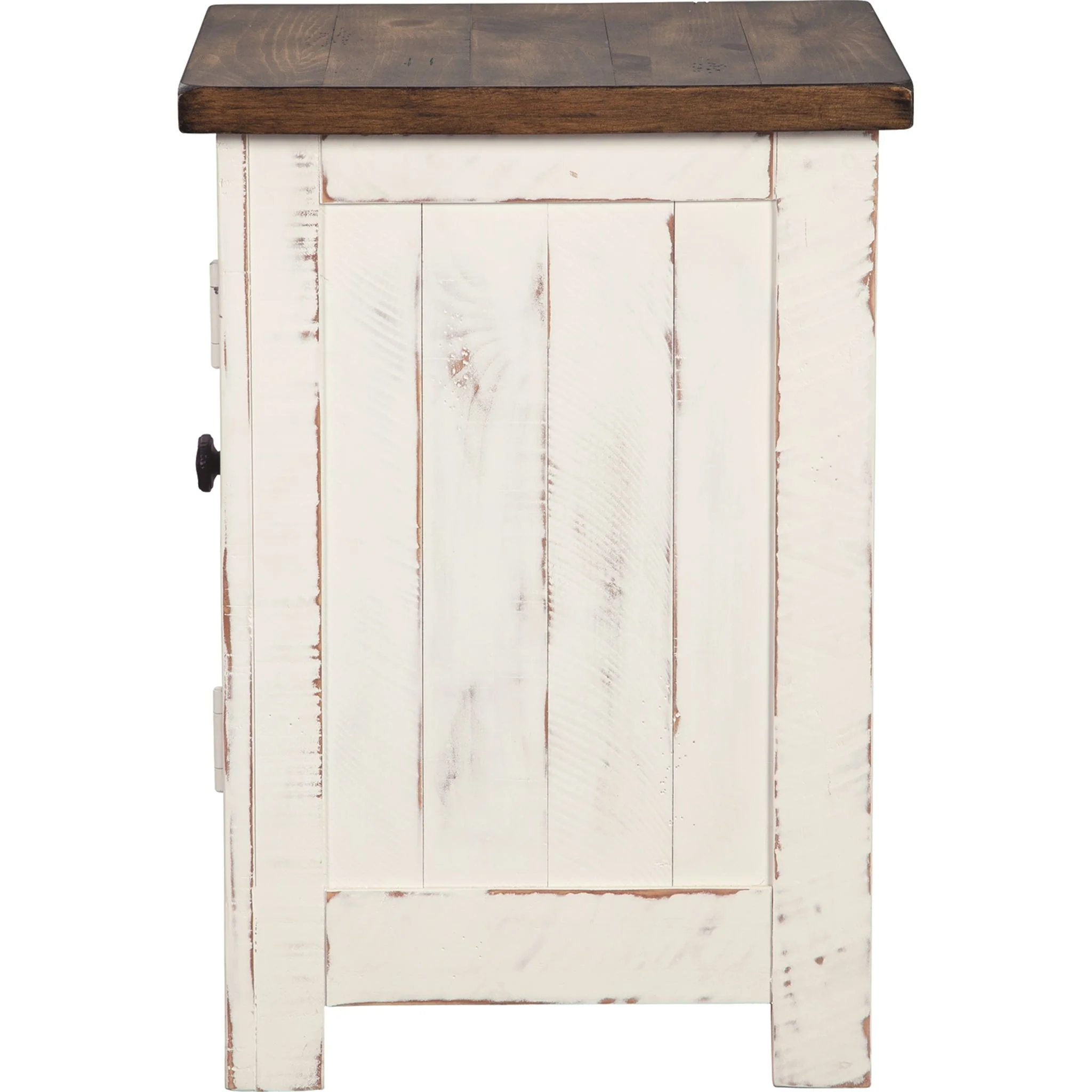 Turnbridge Wells Chair Side End Table - White/Brown - Image 6