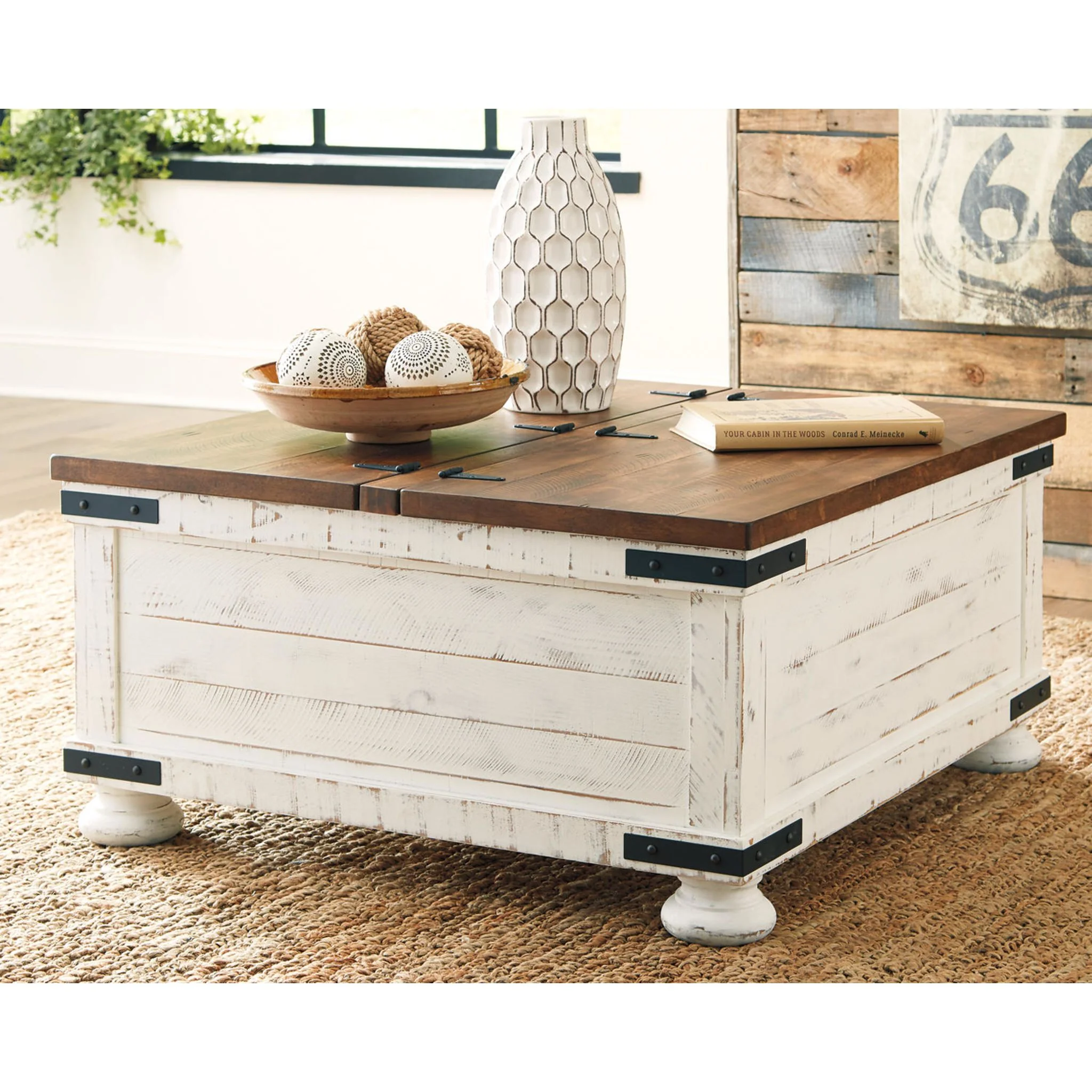 Turnbridge Wells Coffee Table - White/Brown - Image 11